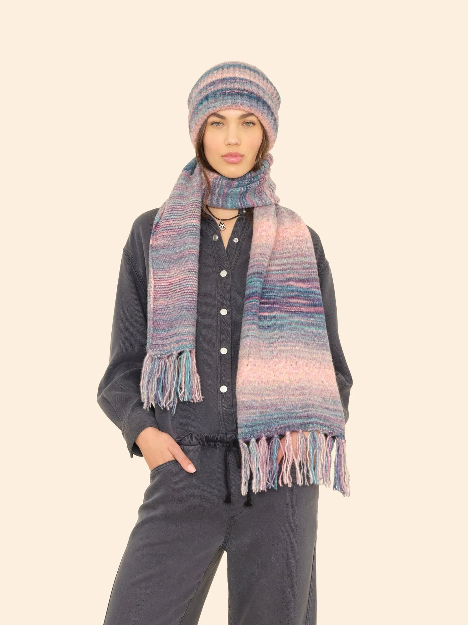 Pink Ombre Reice Beanie sold by XiRENA product image thumbnail 2