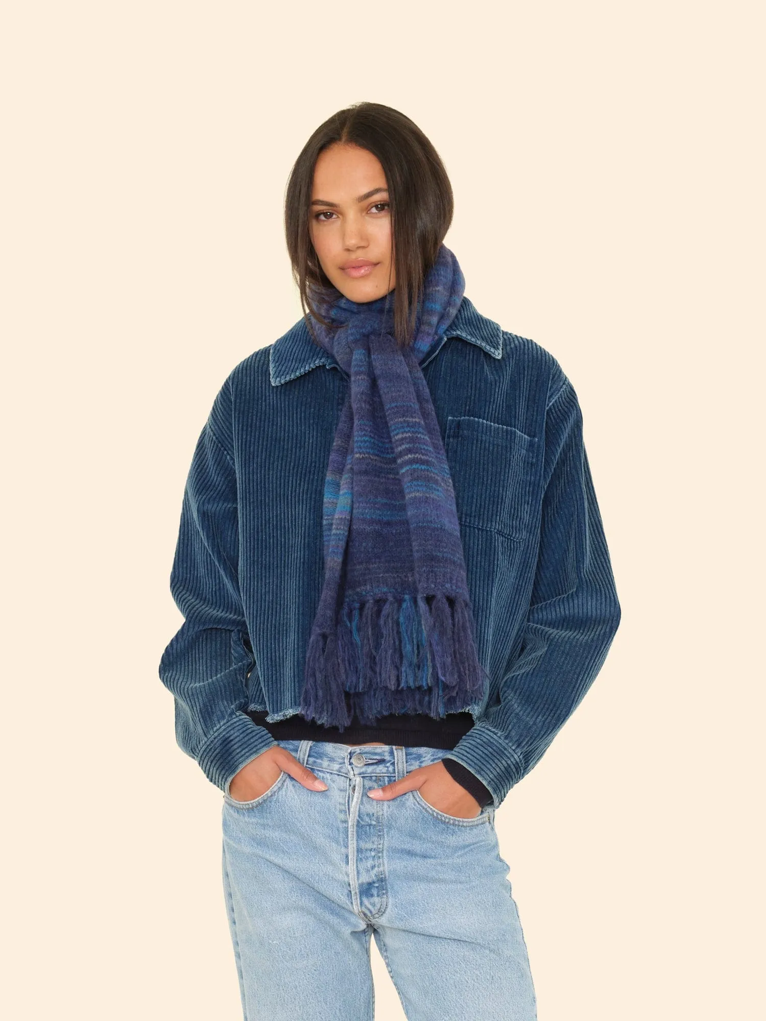 Navy Ombre Fonda Scarf sold by XiRENA product image thumbnail 2