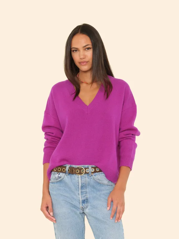 Electric Violet Jodie Sweater sold by XiRENA