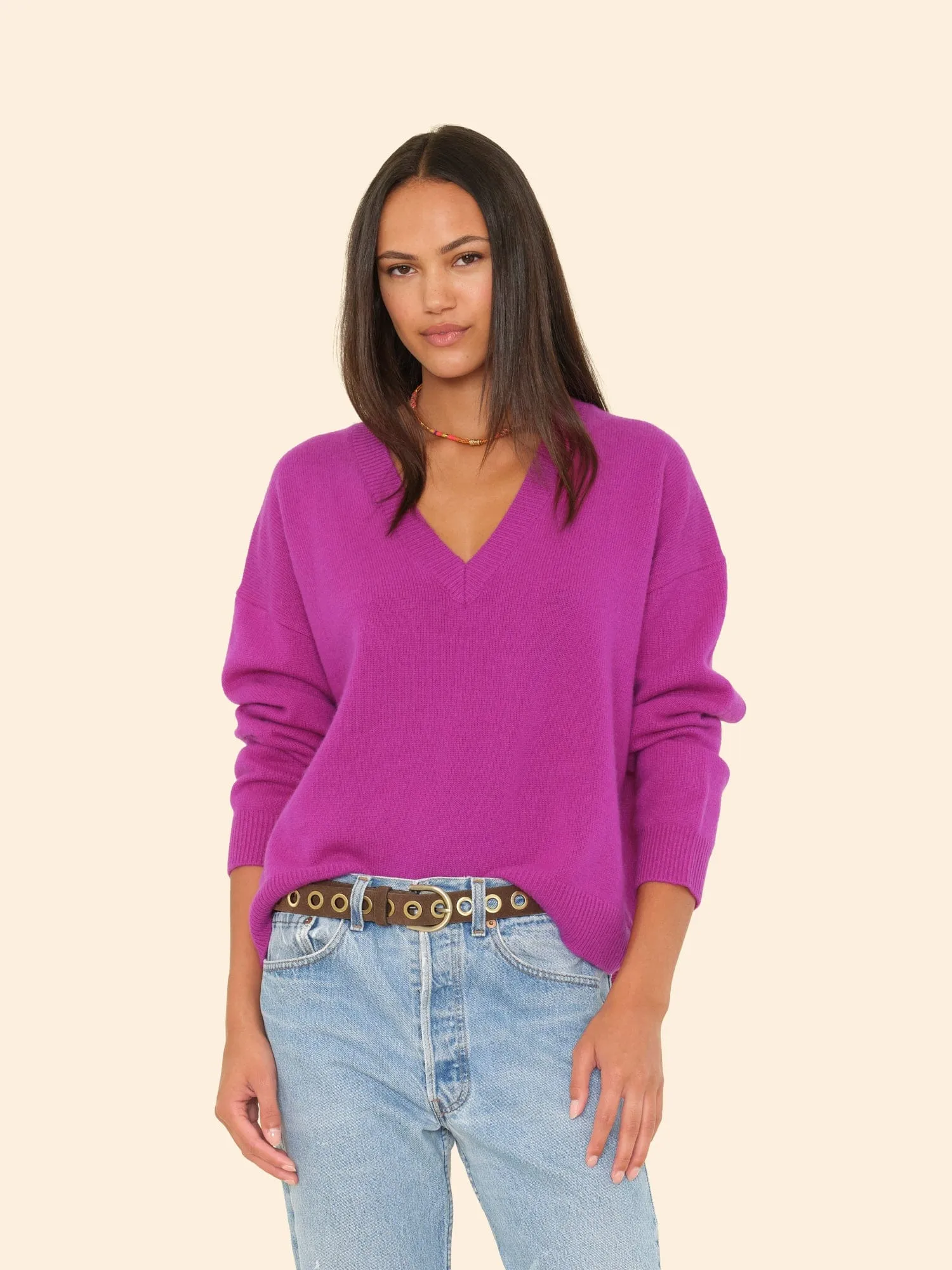 Electric Violet Jodie Sweater sold by XiRENA