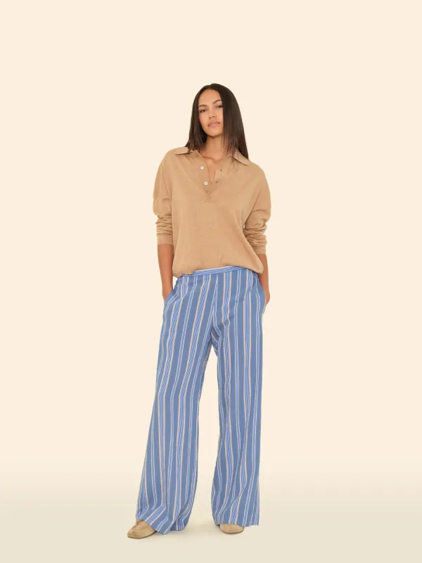 Navy Blue Stripe Pippen Pant sold by XiRENA