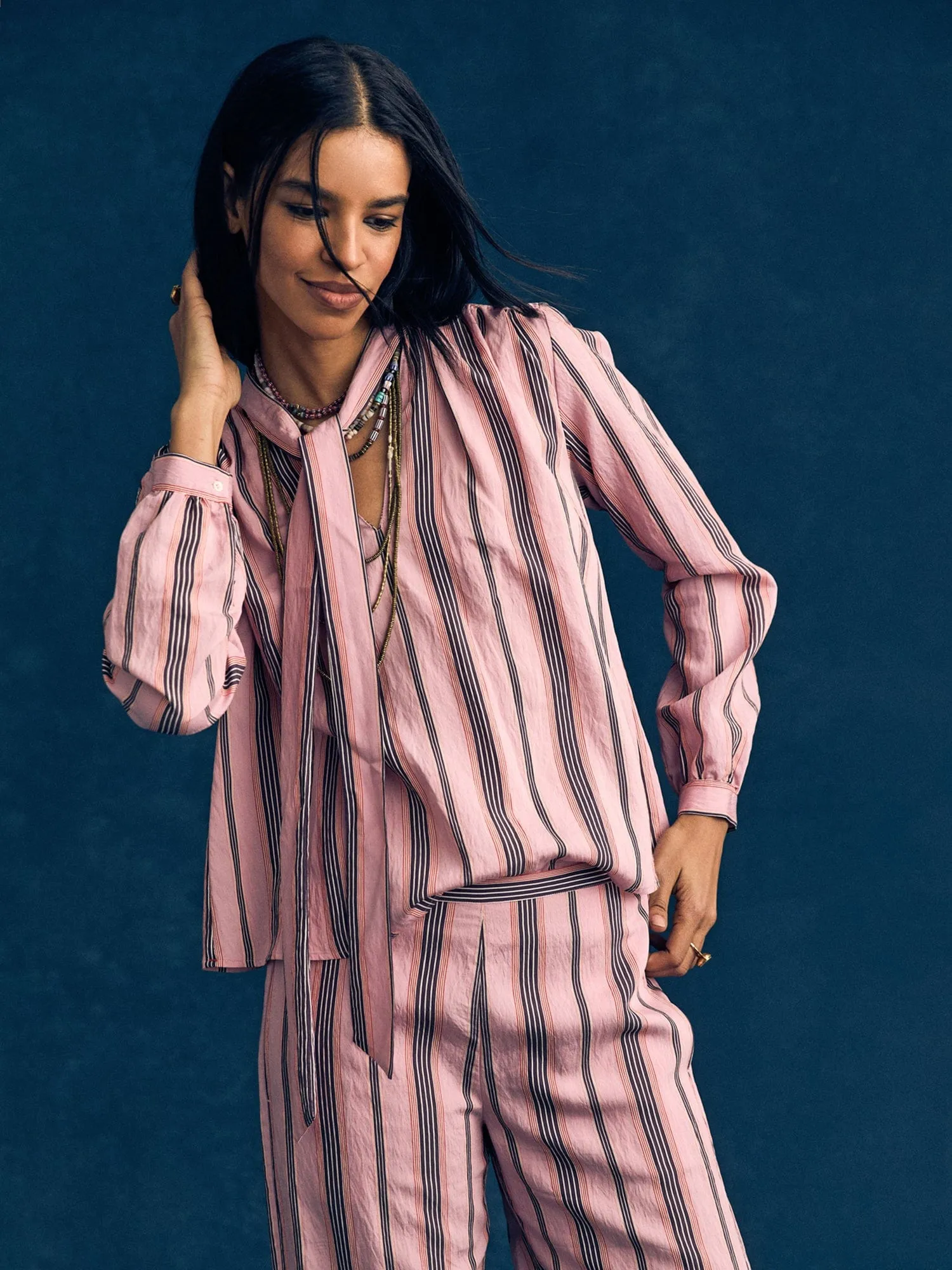 Blush Stripe Sabina Top sold by XiRENA product image thumbnail 2