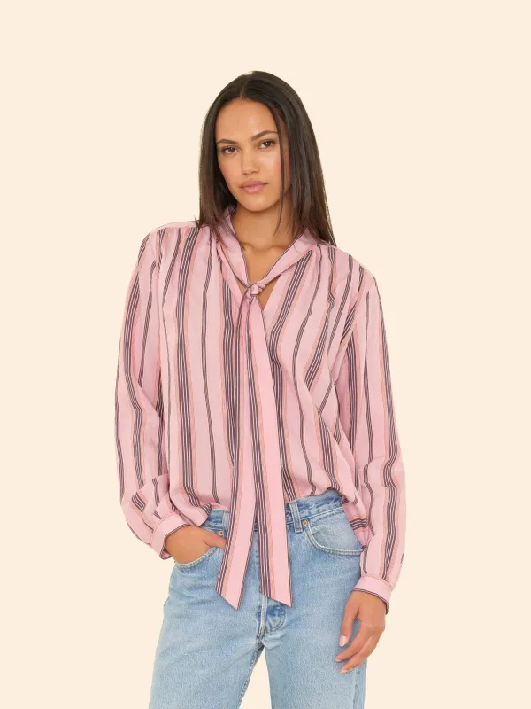 Blush Stripe Sabina Top sold by XiRENA