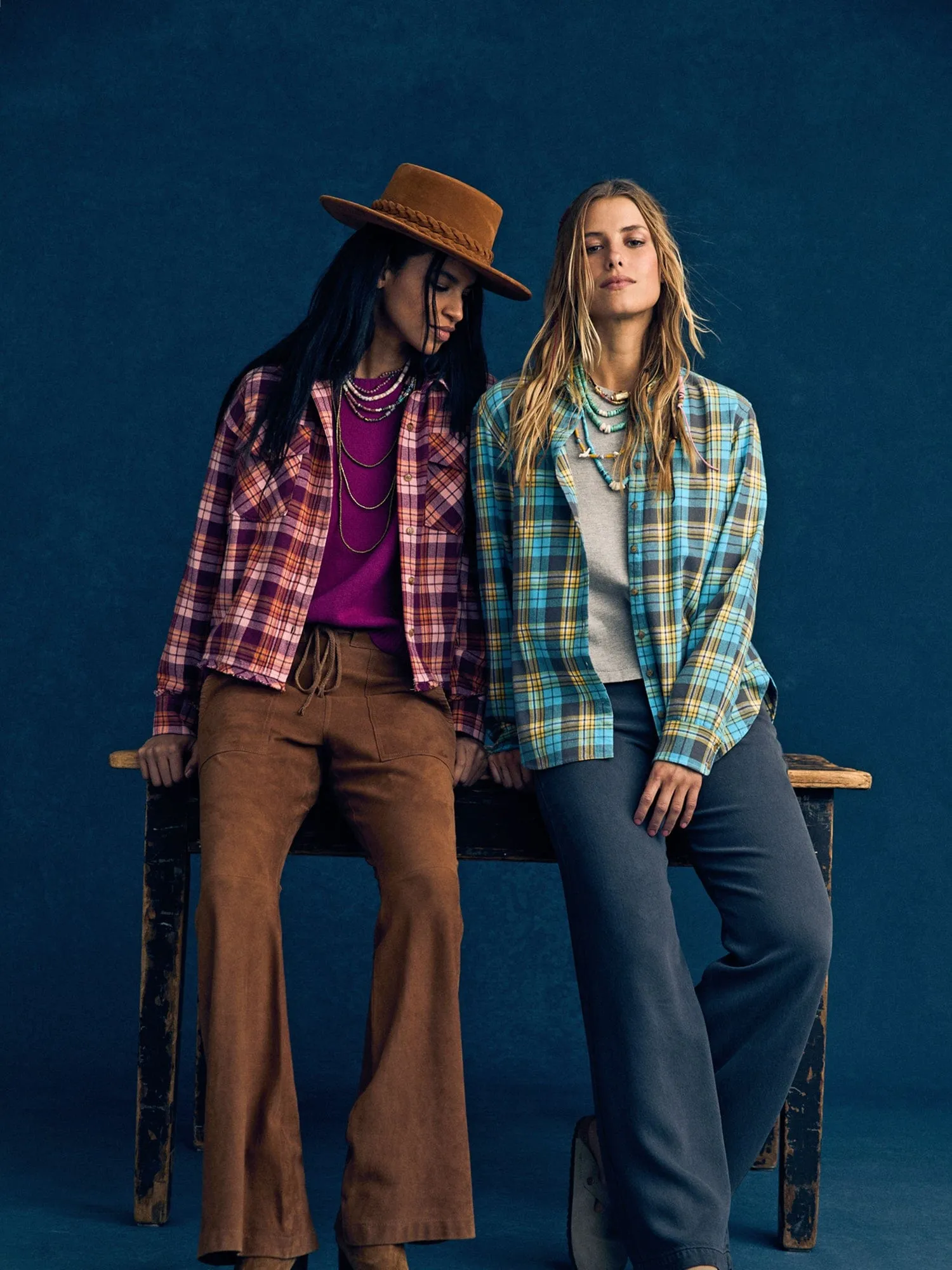 Turquoise Yellow Plaid Beau Shirt sold by XiRENA product image thumbnail 4