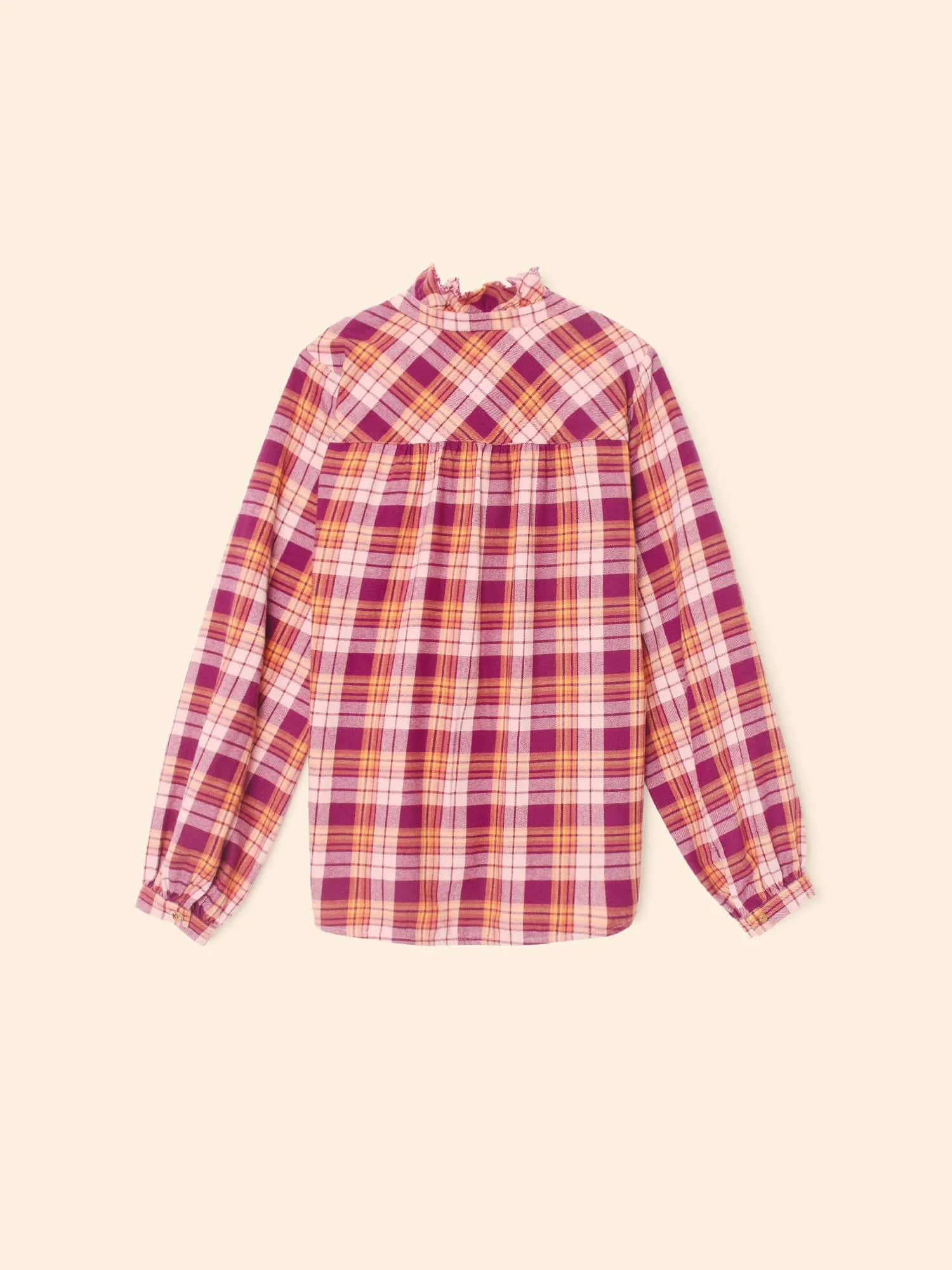 Pink Orange Plaid Nicholson Shirt sold by XiRENA product image thumbnail 4