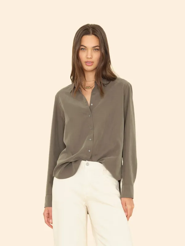 Dusty Army Beau Modal Shirt sold by XiRENA
