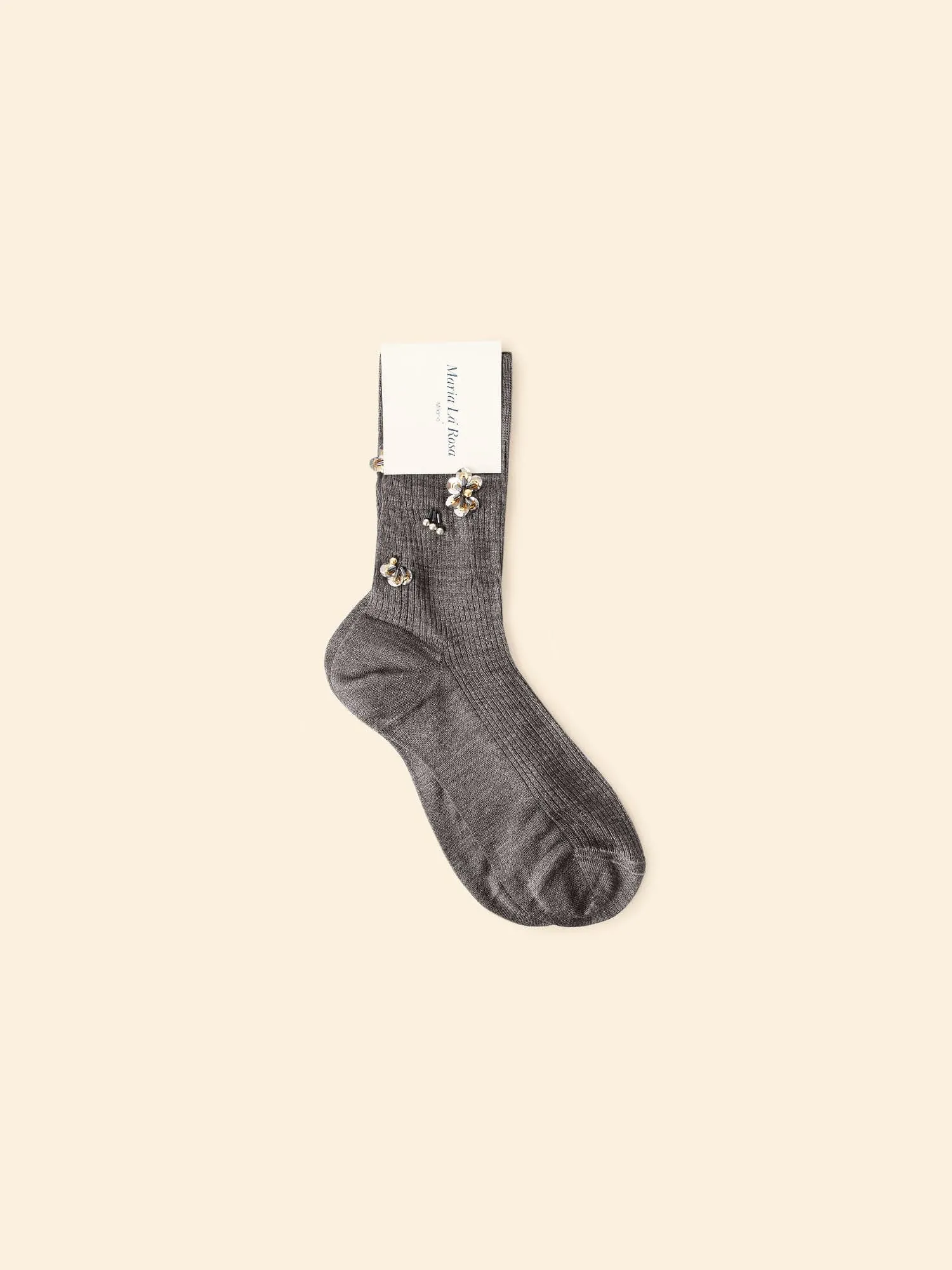 Grey Melange Agathe Socks sold by XiRENA