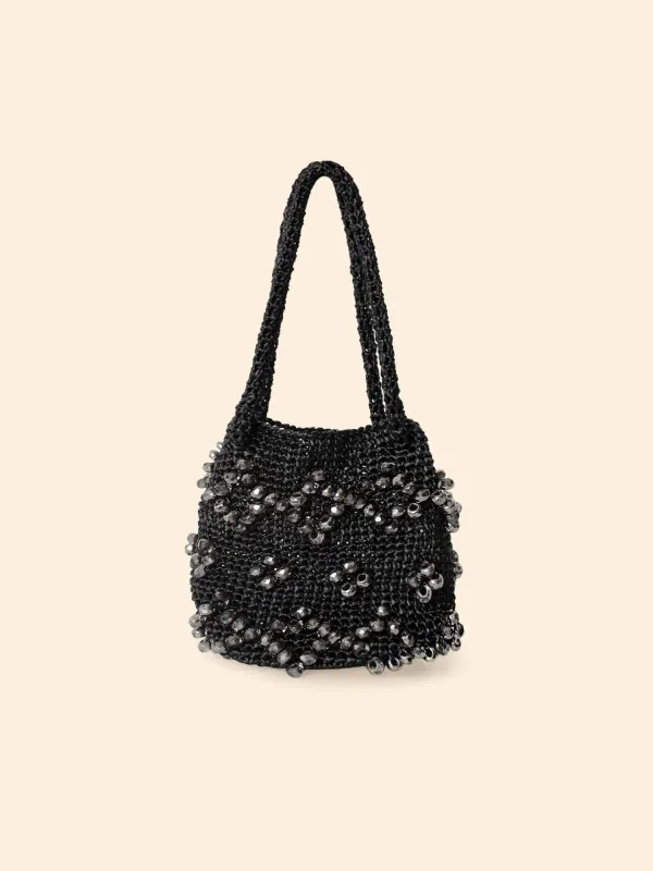 Black La Gemmé Mini Bucket Bag sold by XiRENA
