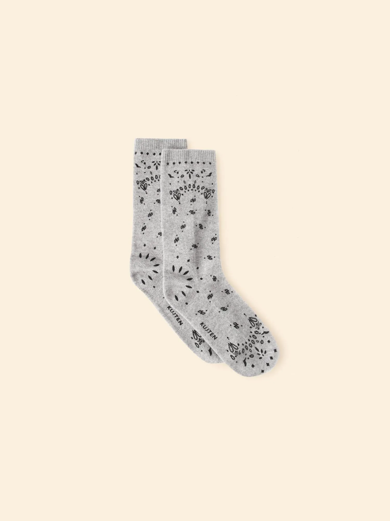 Gray Sig Bandana Socks sold by XiRENA