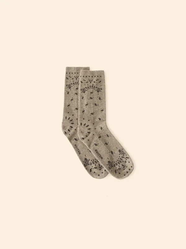 Marl Khaki Sig Bandana Socks sold by XiRENA