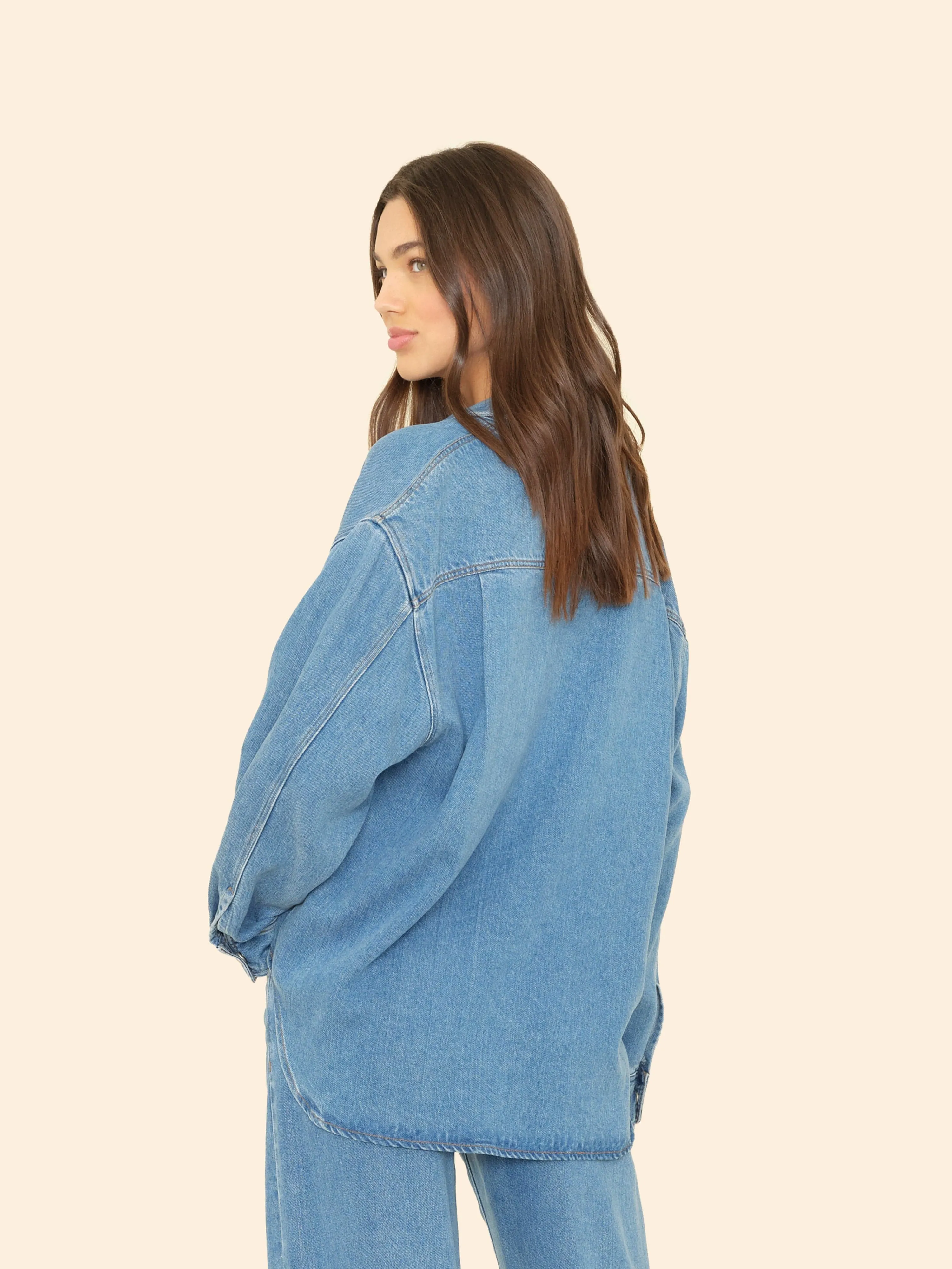 Voyage Blue Gia Denim Shirt sold by XiRENA product image thumbnail 3