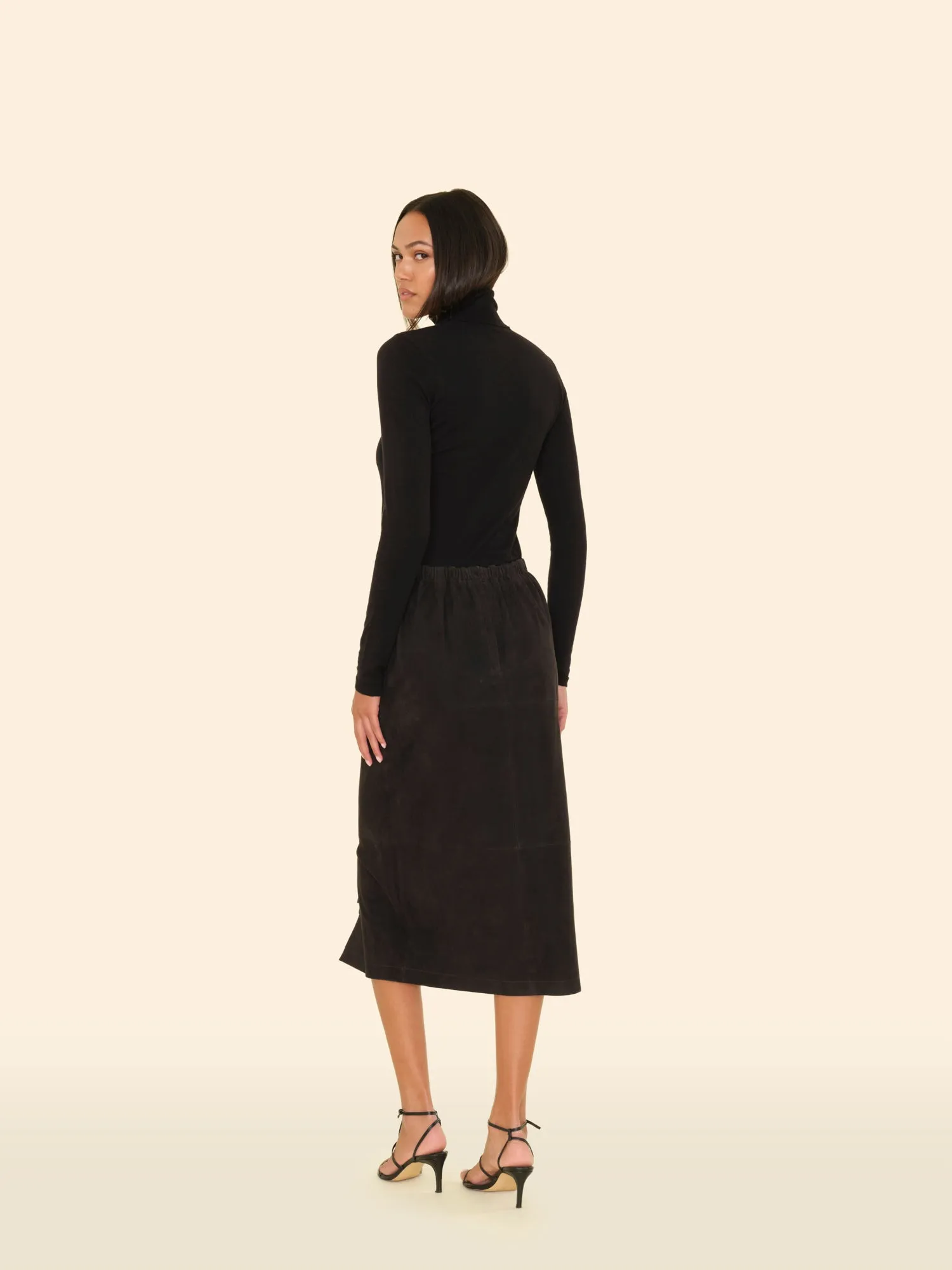 Black Bonnie Suede Skirt sold by XiRENA product image thumbnail 2