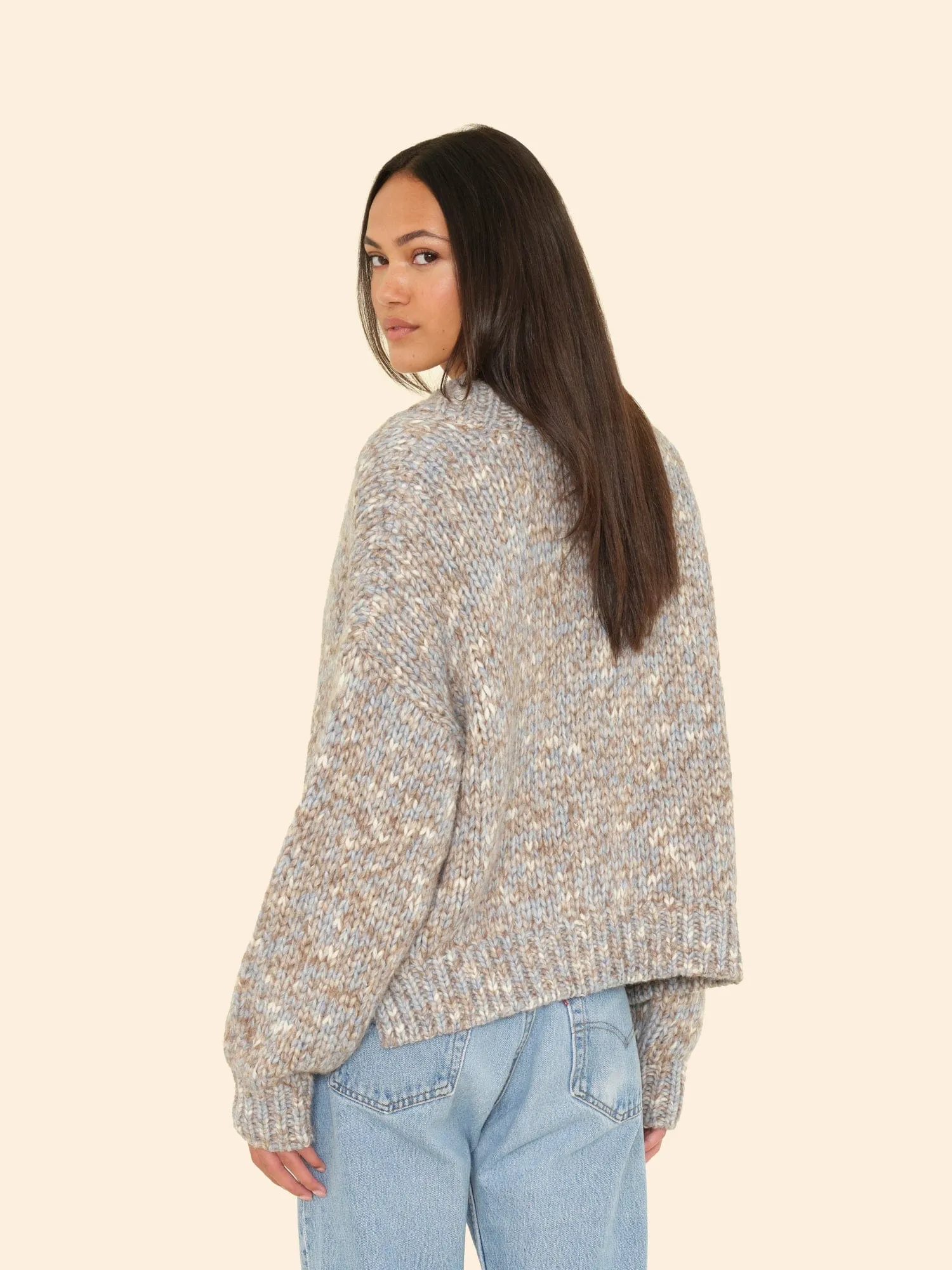 Light Blue Melange Keyes Sweater sold by XiRENA product image thumbnail 3