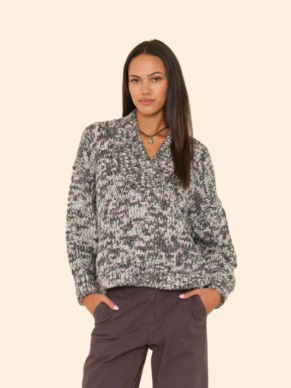 Black Melange Keyes Sweater sold by XiRENA