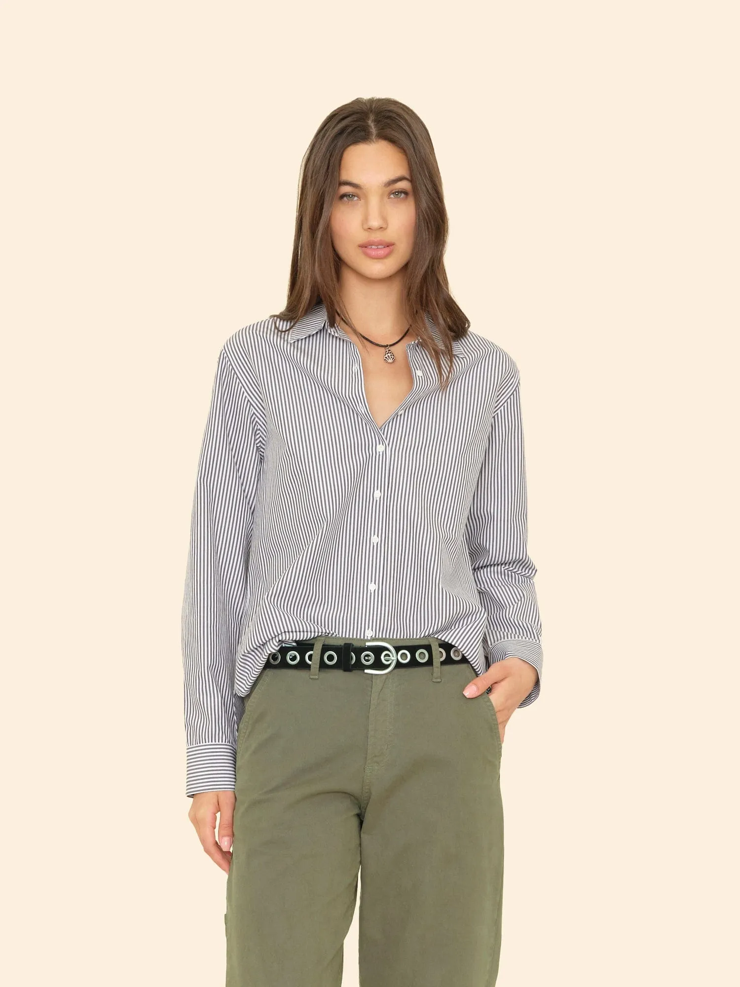 Slate Black Beau Shirt sold by XiRENA product image thumbnail 2