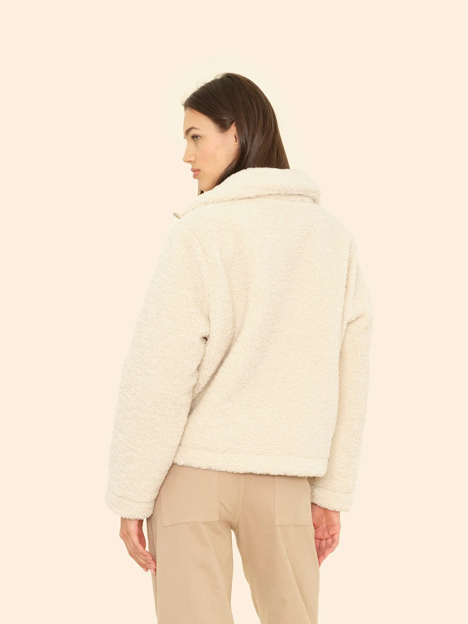 Cream Dree Bomber Jacket sold by XiRENA product image thumbnail 2