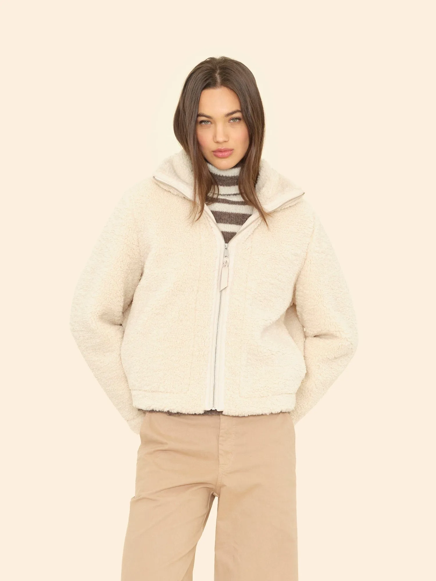 Cream Dree Bomber Jacket sold by XiRENA