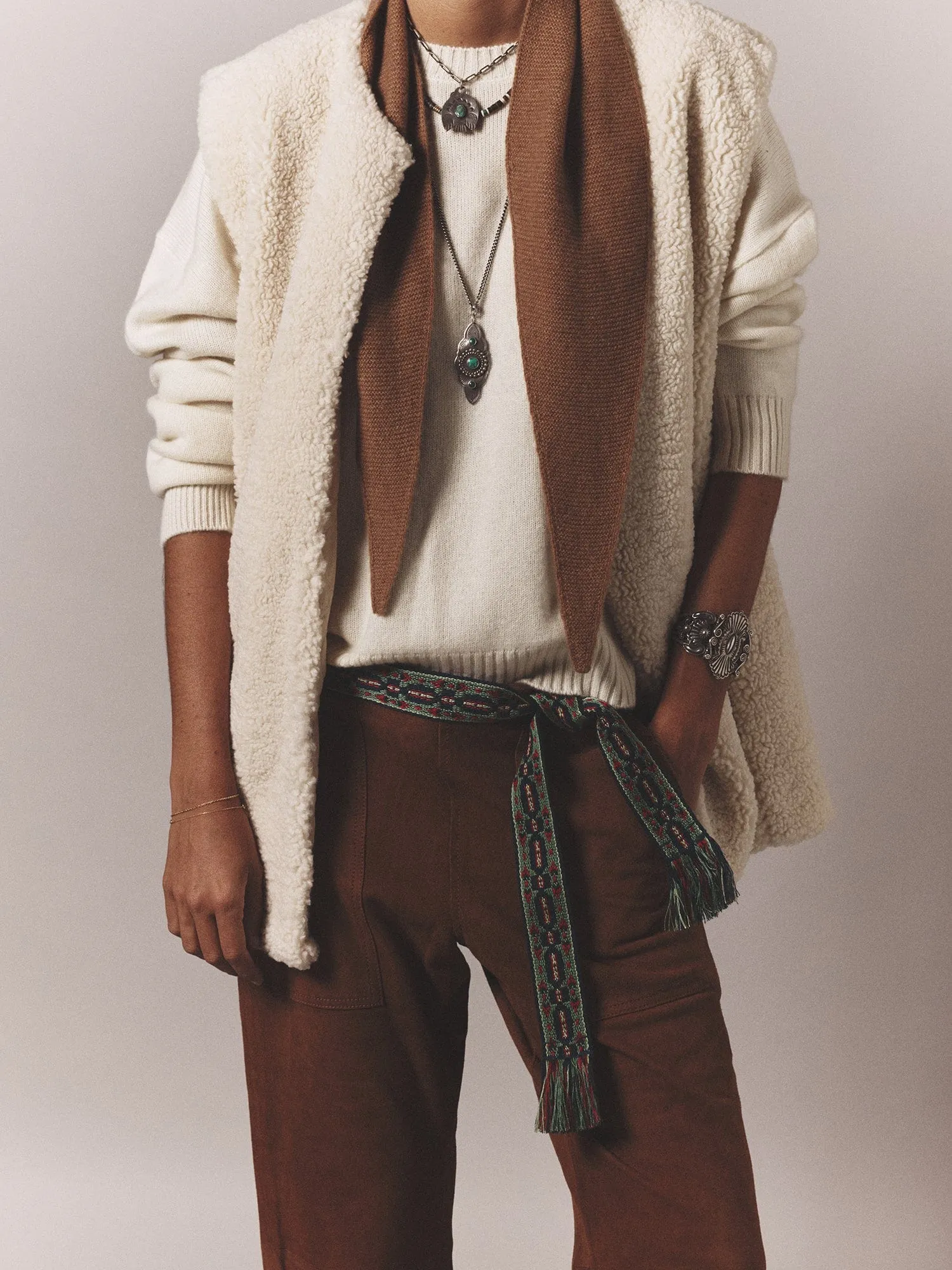 Cream Thea Vest sold by XiRENA product image thumbnail 2