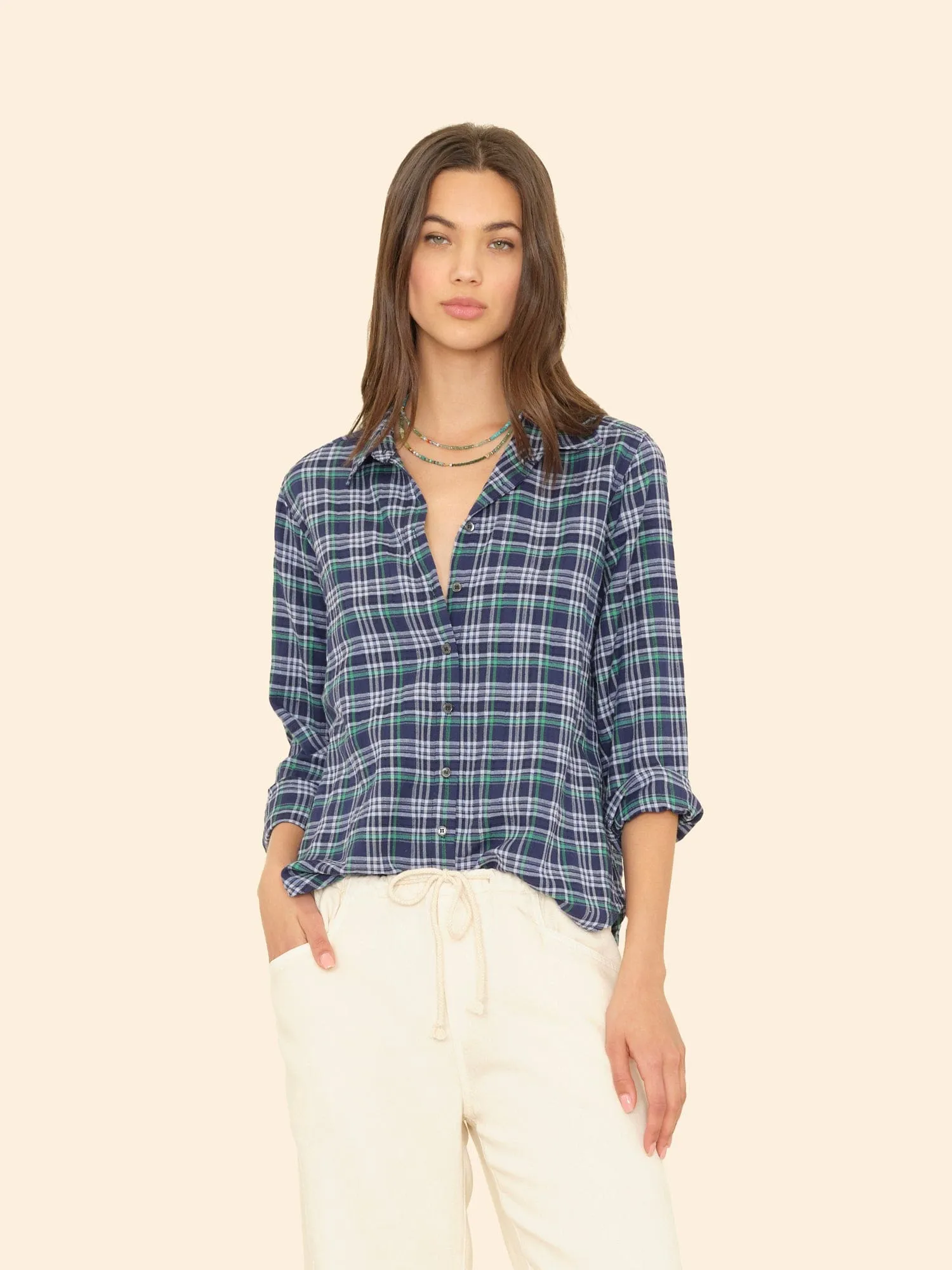 Forest Blue Plaid Scout Shirt sold by XiRENA