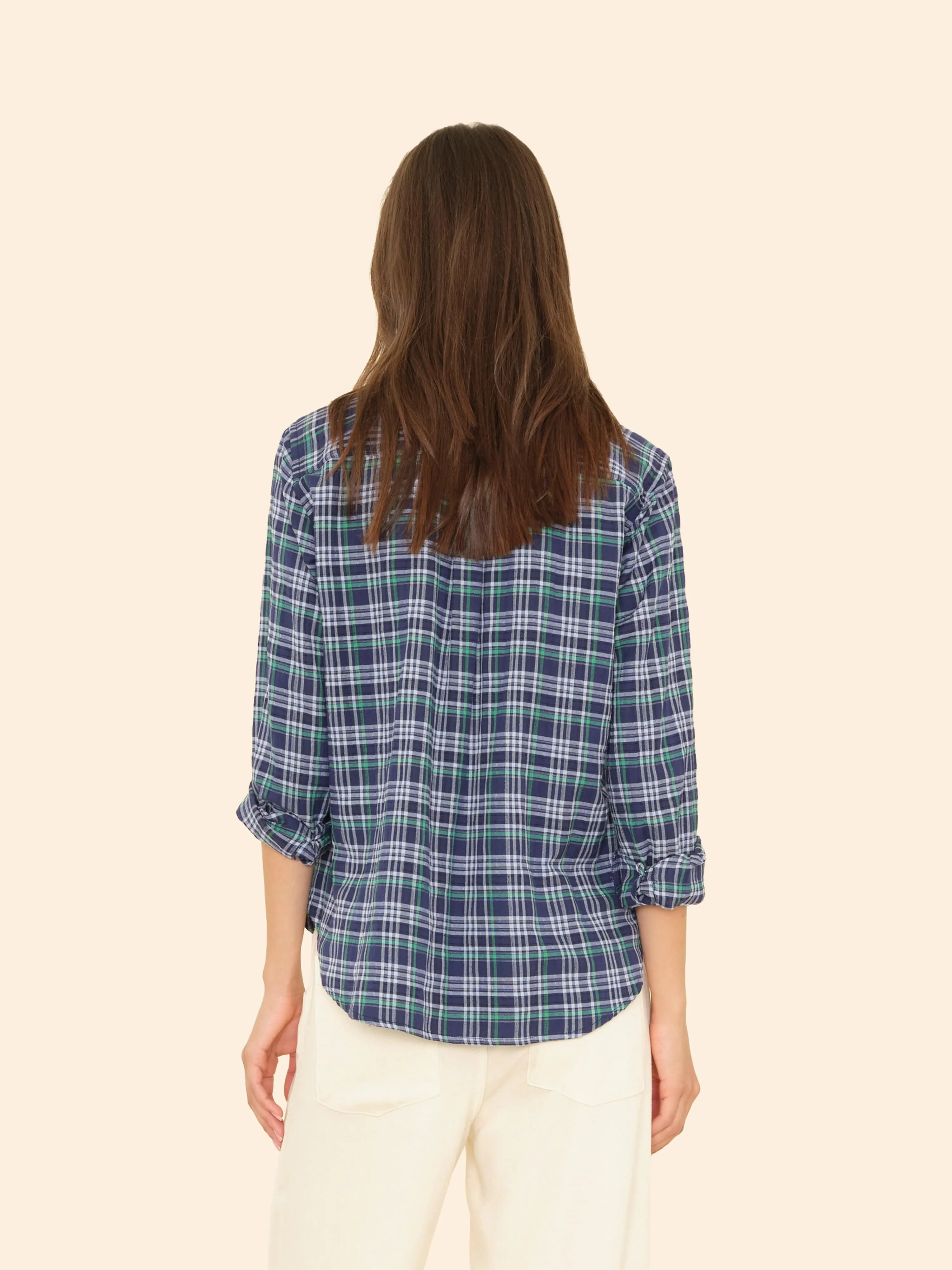 Forest Blue Plaid Scout Shirt sold by XiRENA product image thumbnail 2