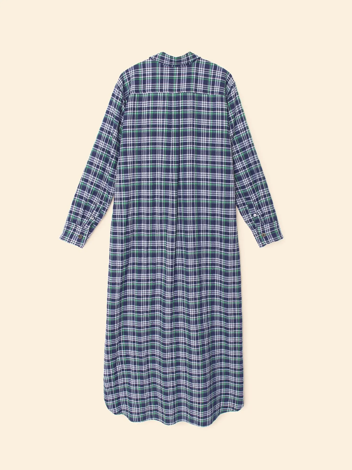 Forest Blue Plaid Natalie Dress sold by XiRENA product image thumbnail 4
