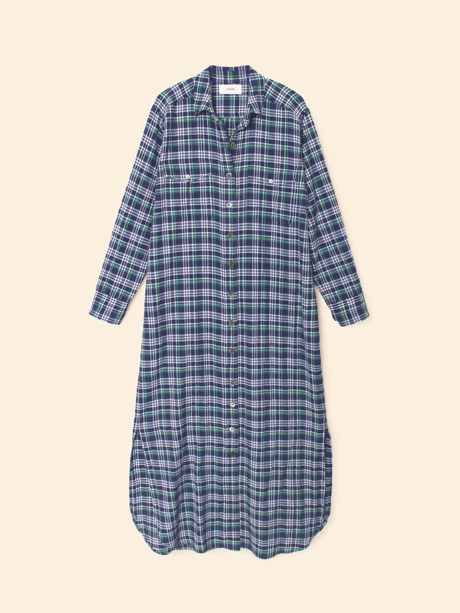 Forest Blue Plaid Natalie Dress sold by XiRENA product image thumbnail 3