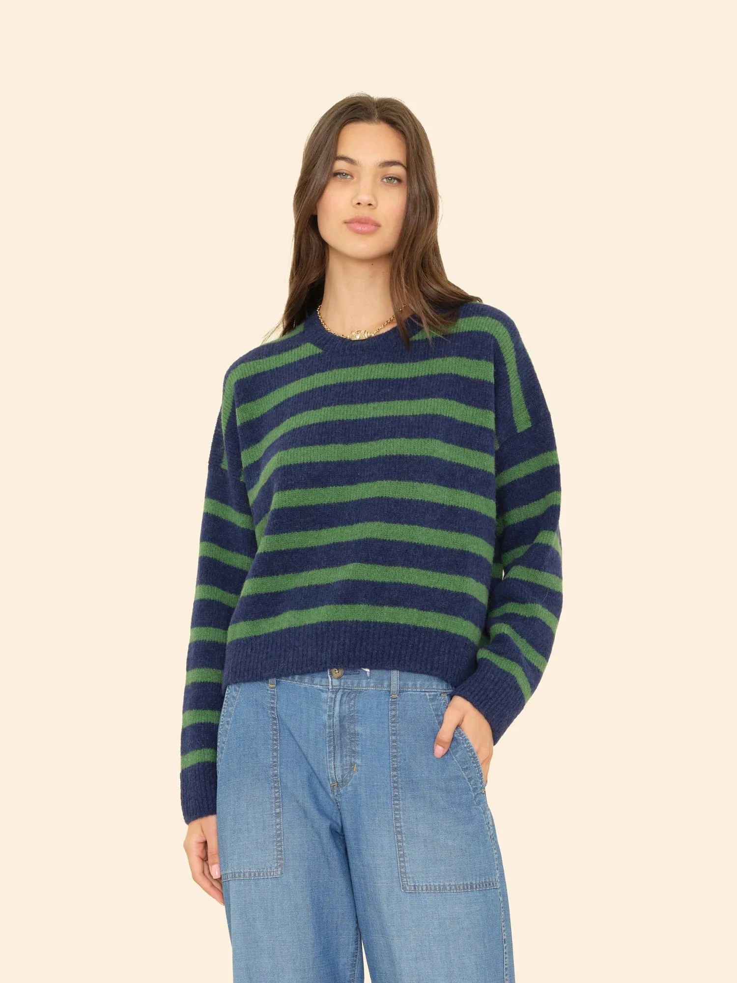 Navy Pine Lela Sweater sold by XiRENA