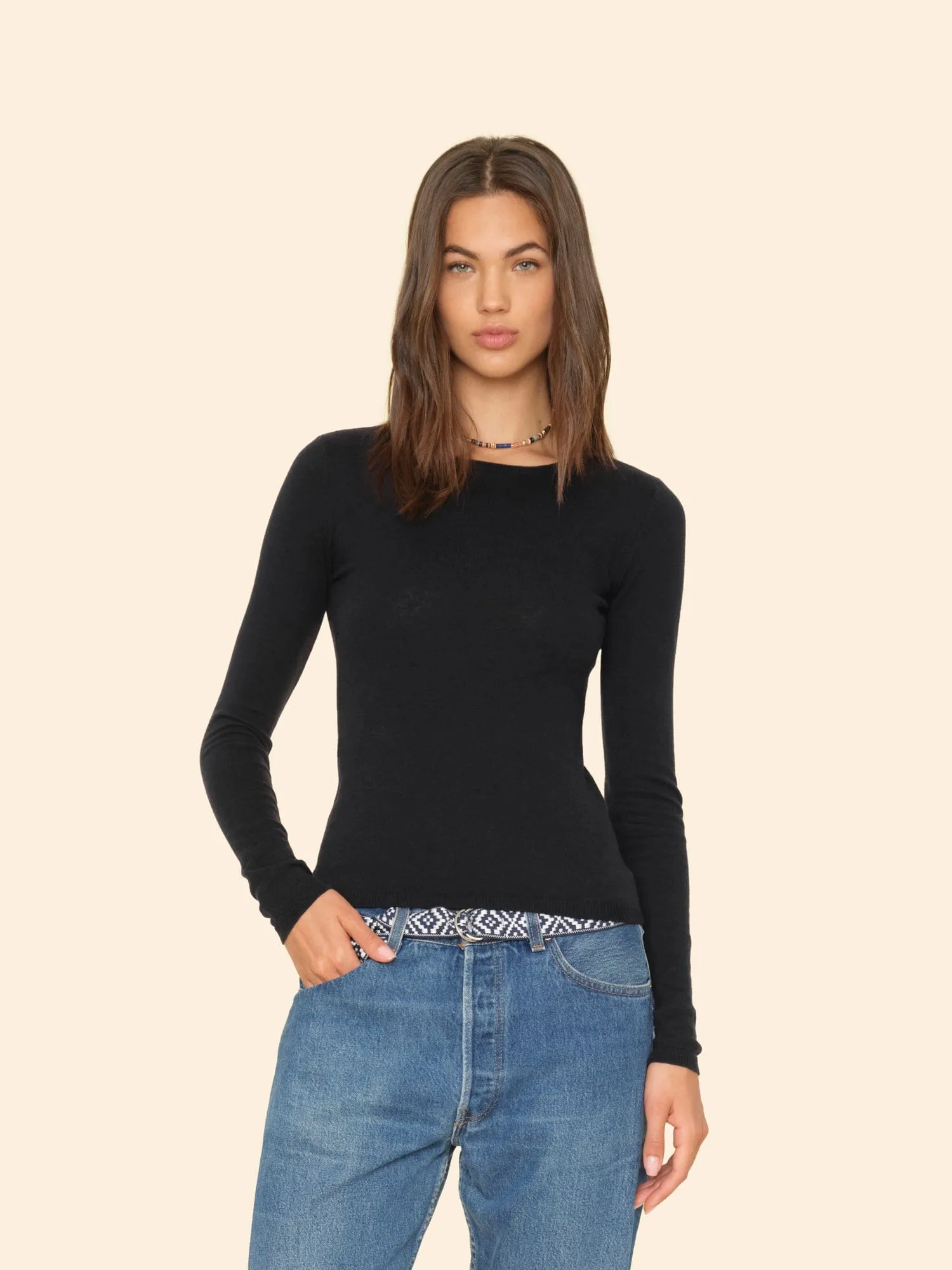 Black Crewe Sweater sold by XiRENA product image thumbnail 2