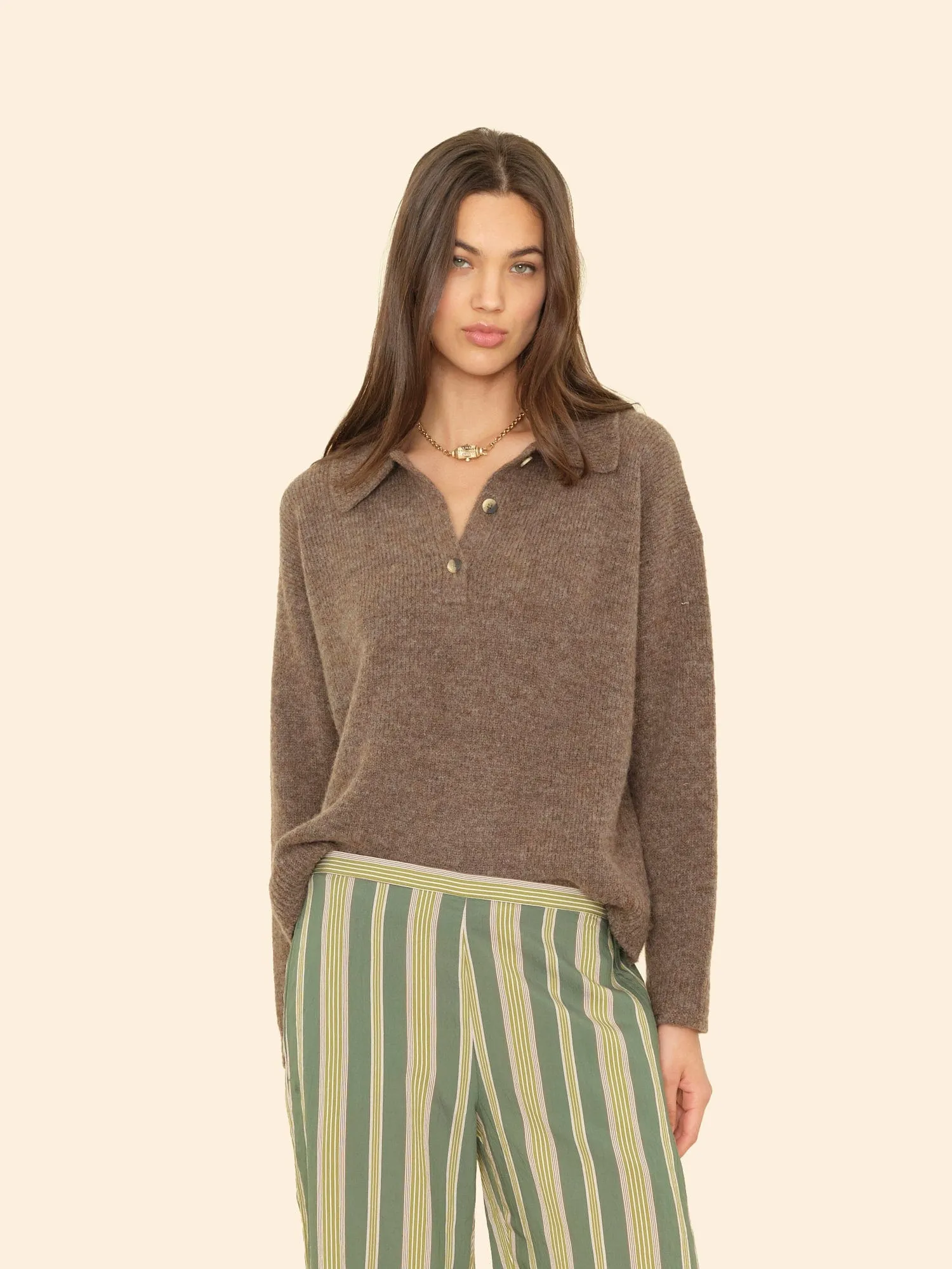 Taupe Ethan Sweater sold by XiRENA