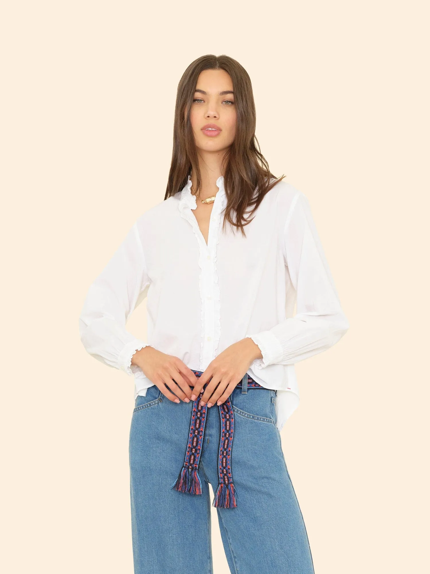 White Amelie Shirt sold by XiRENA
