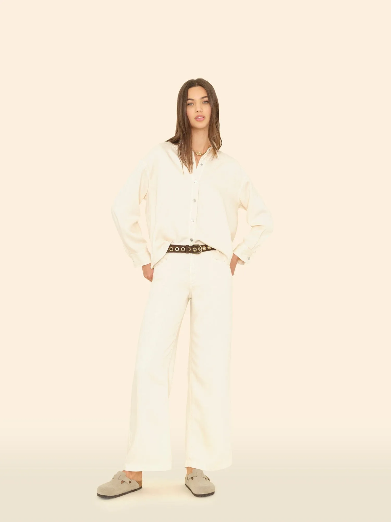 Ecru Nixon Denim Pant sold by XiRENA