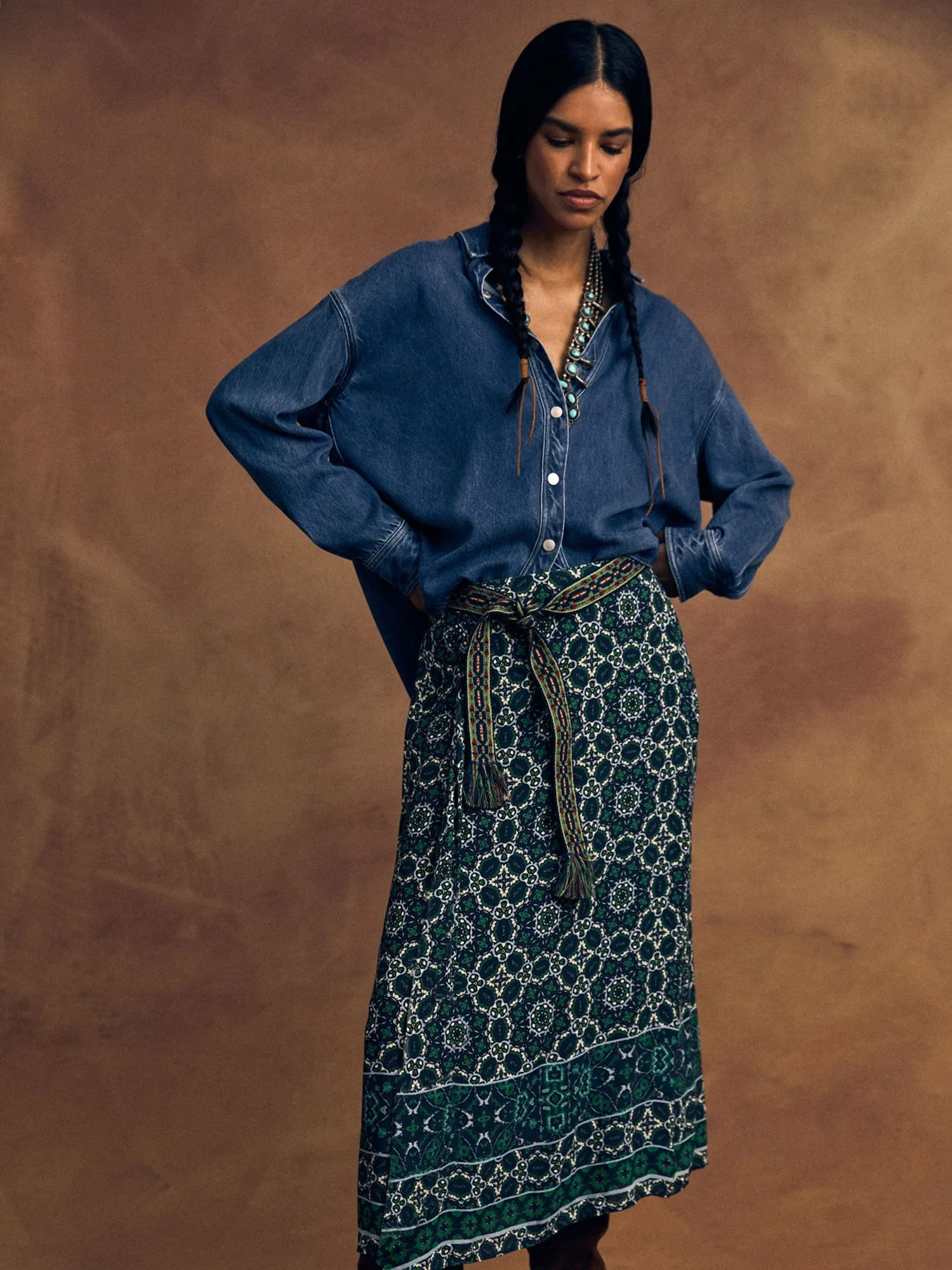 Navy Tile Yana Skirt sold by XiRENA product image thumbnail 2