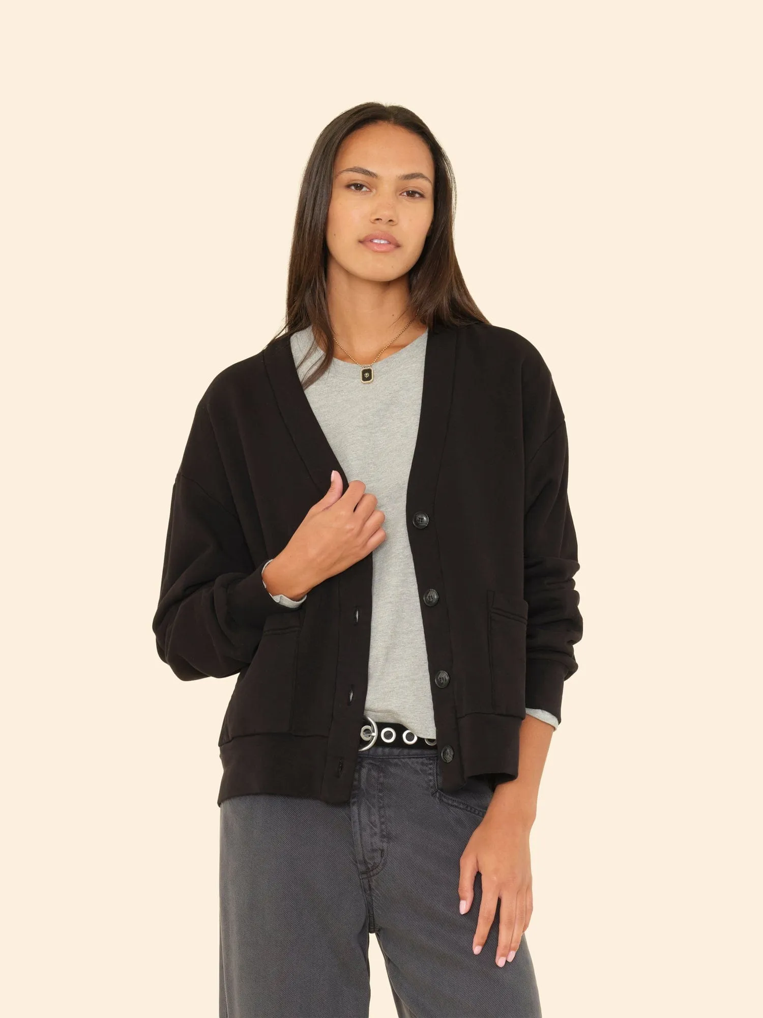 Black Benny Cardigan sold by XiRENA