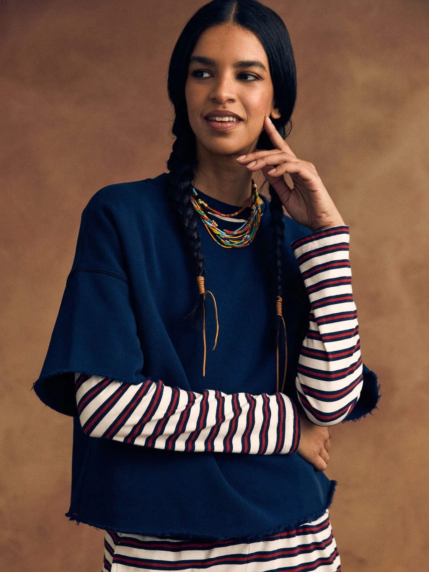 Navy Romeo Sweatshirt sold by XiRENA product image thumbnail 2