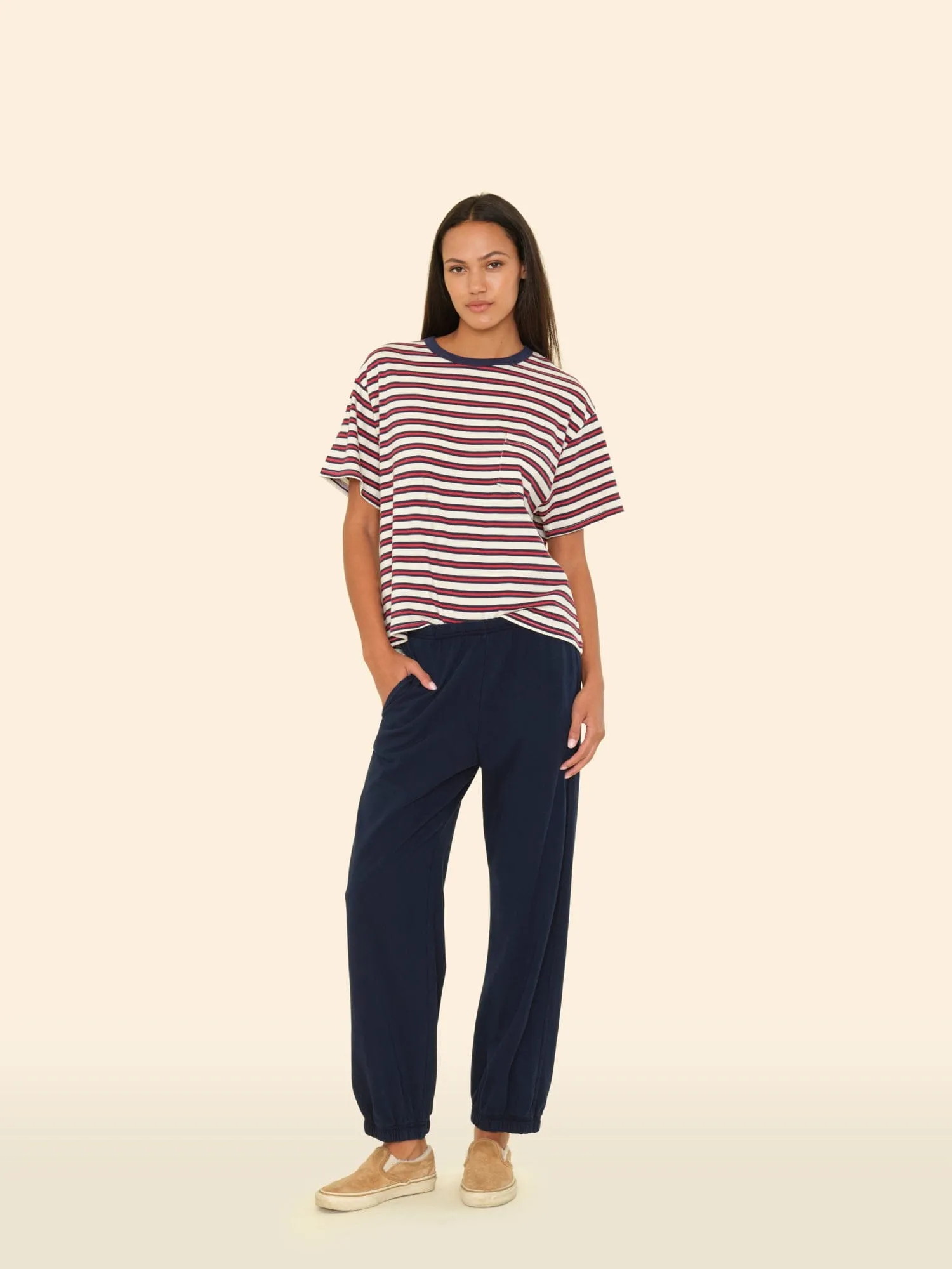 Navy Crispin Pant sold by XiRENA