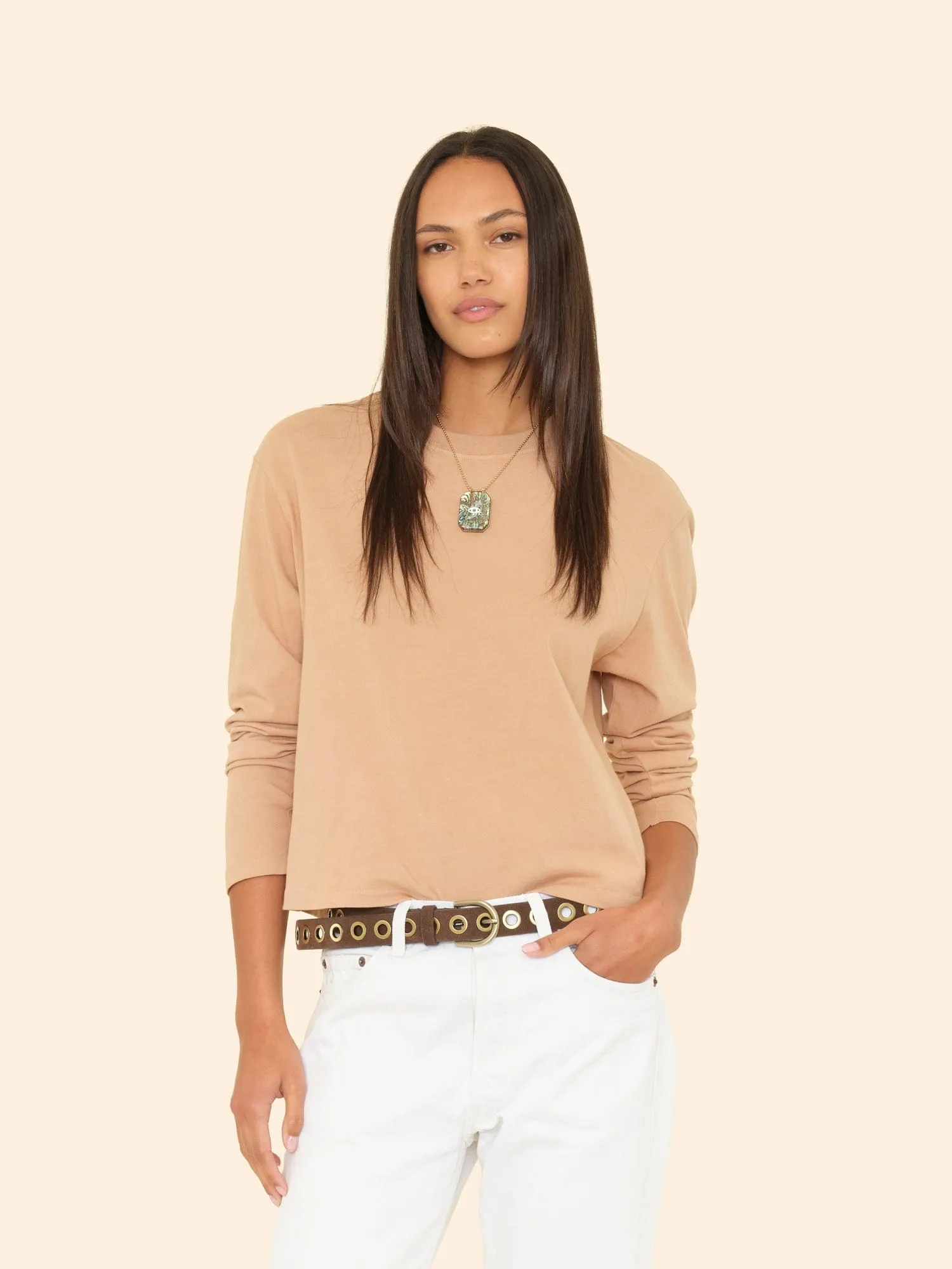 Saddle Terrance Tee sold by XiRENA