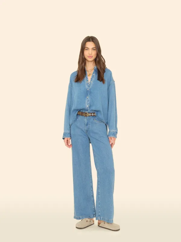 Voyage Blue Nixon Denim Pant made by XiRENA