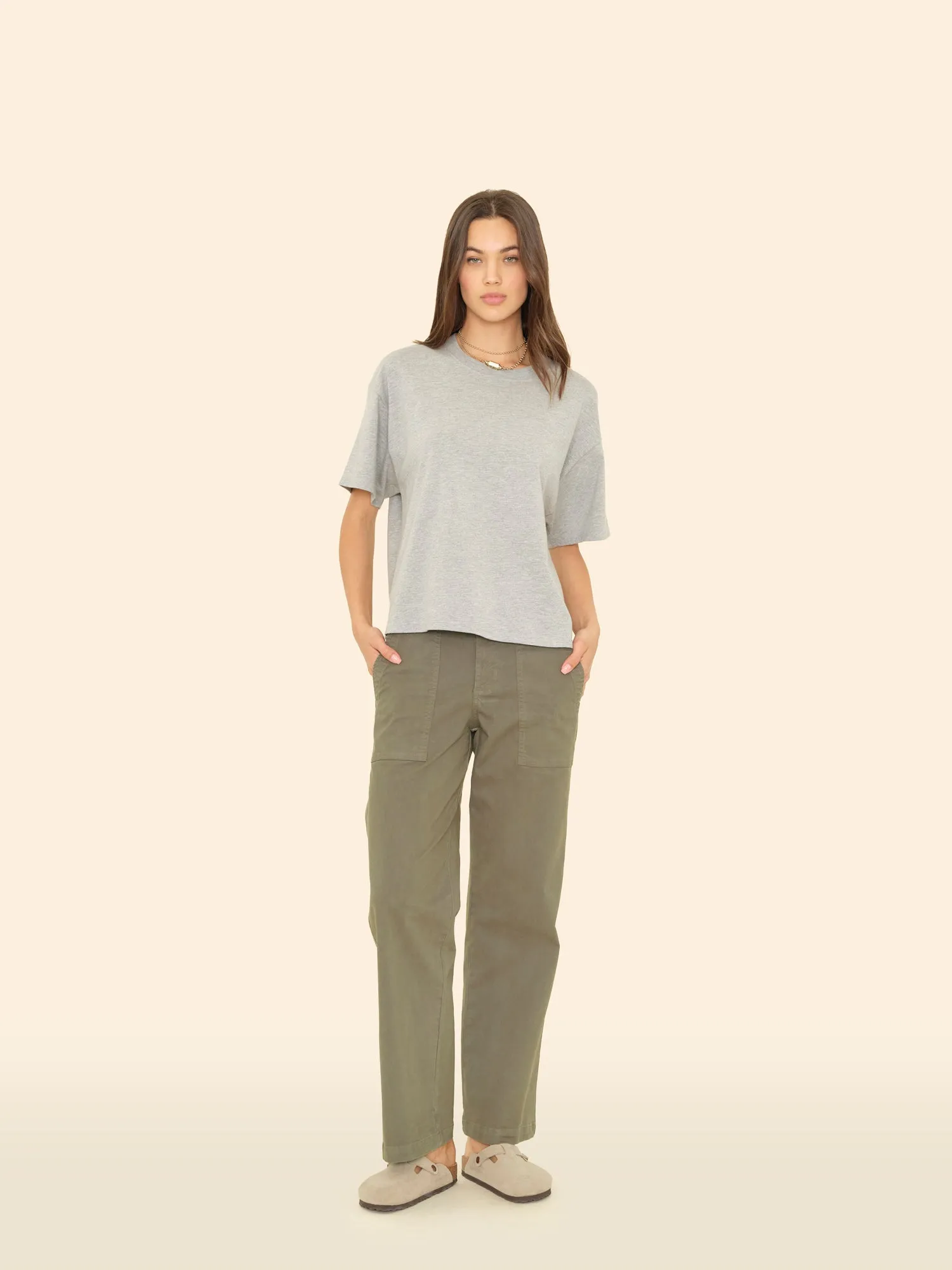 Army Green Florian Twill Pant sold by XiRENA product image thumbnail 3