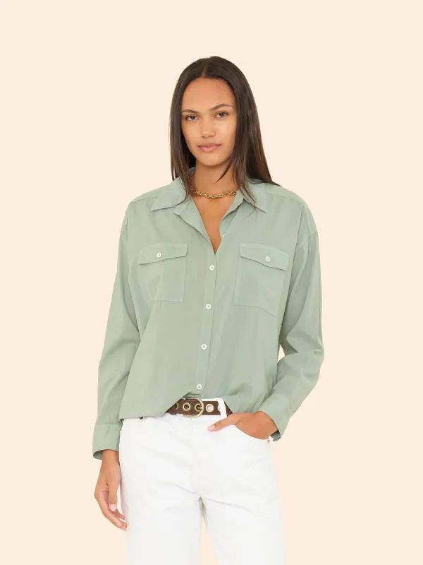 Sage Leaf Archie Shirt sold by XiRENA