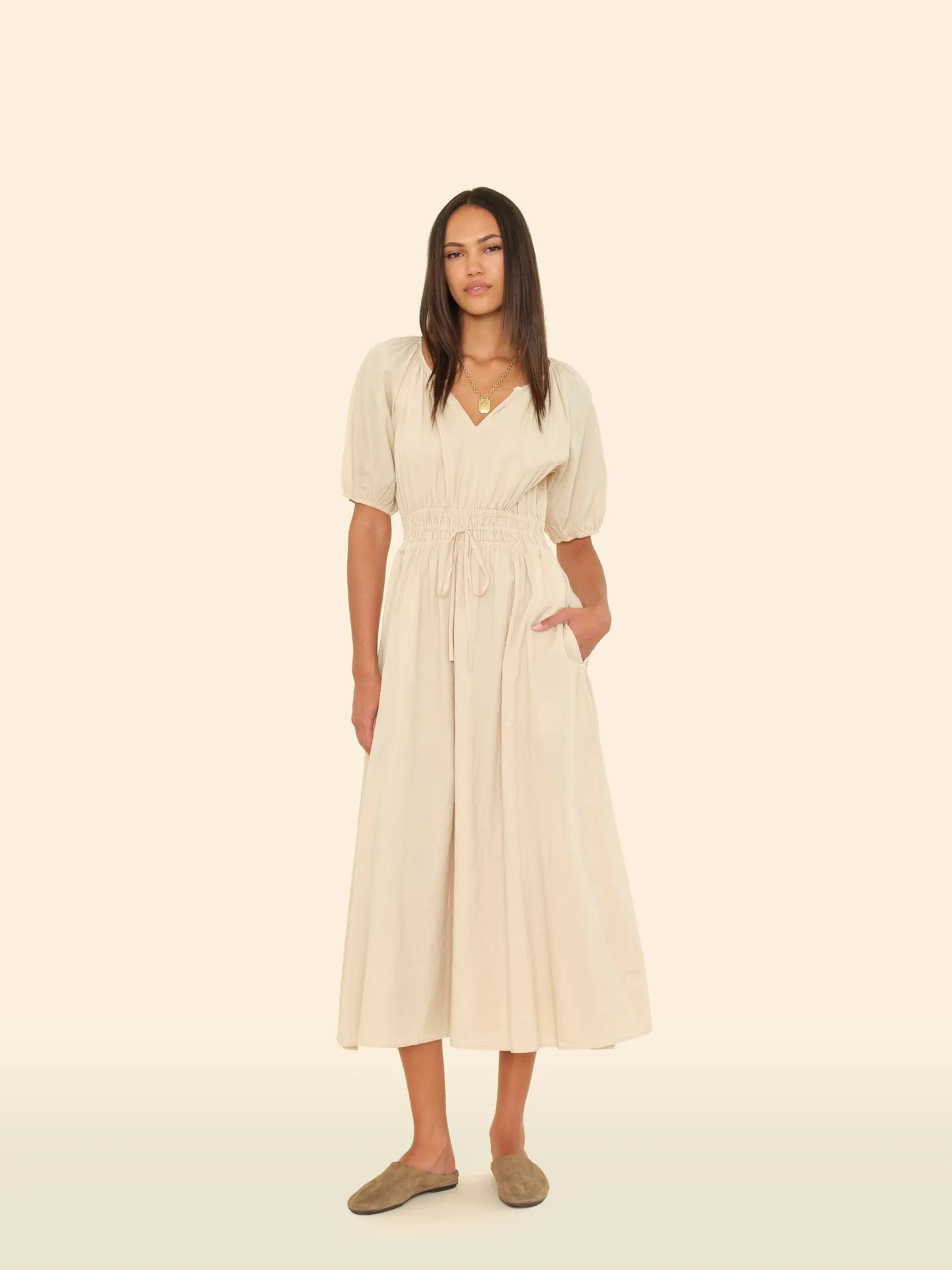 Parchment Emeline Dress sold by XiRENA