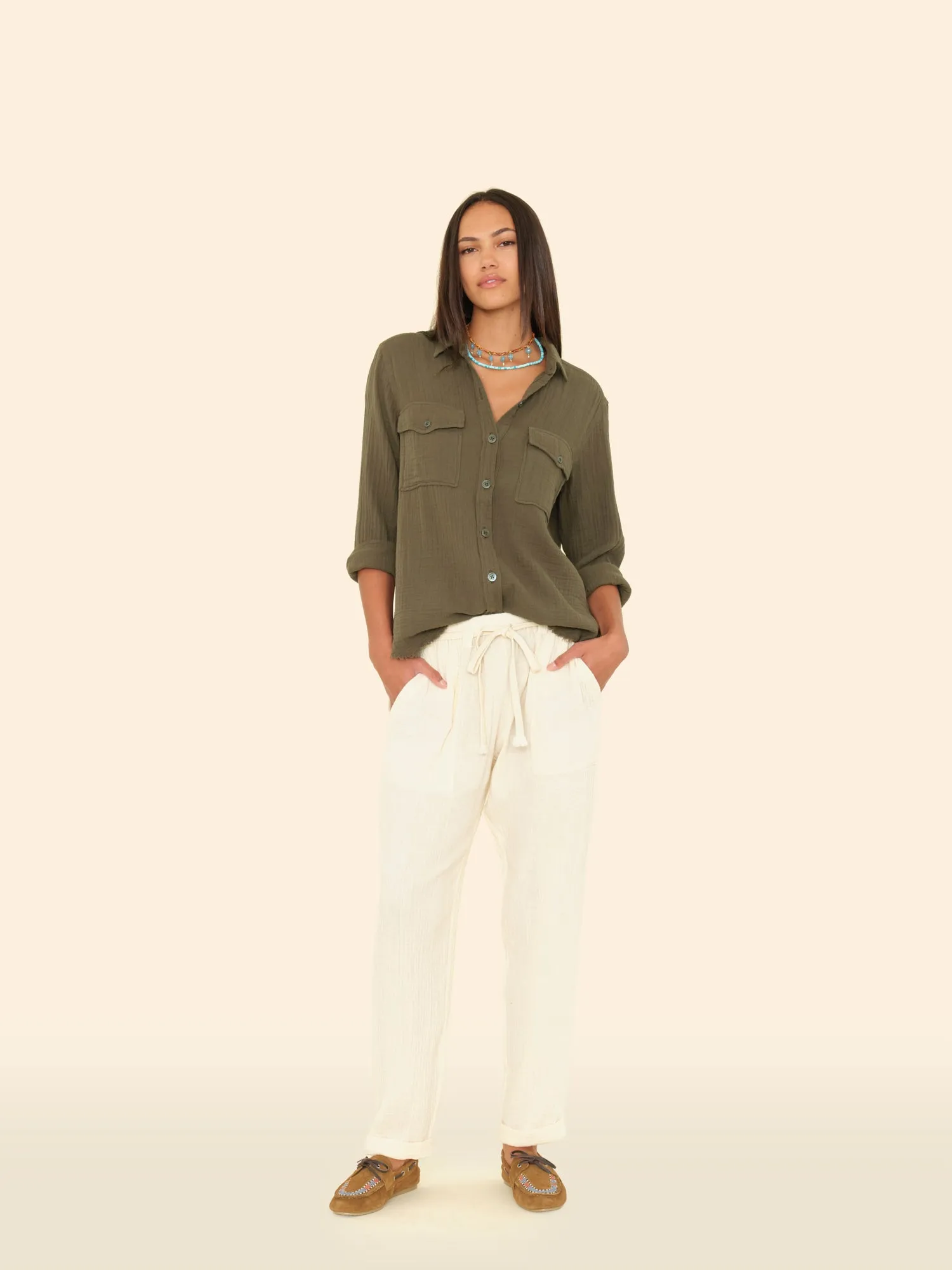 Oysterette Dallon Pant sold by XiRENA