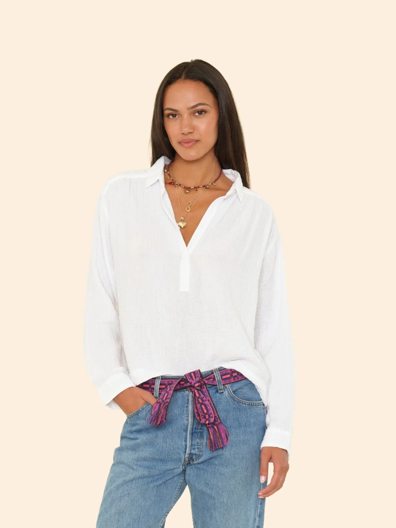 White Brody Top sold by XiRENA product image thumbnail 3