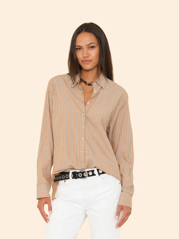 Toffee Stripe Beau Shirt sold by XiRENA