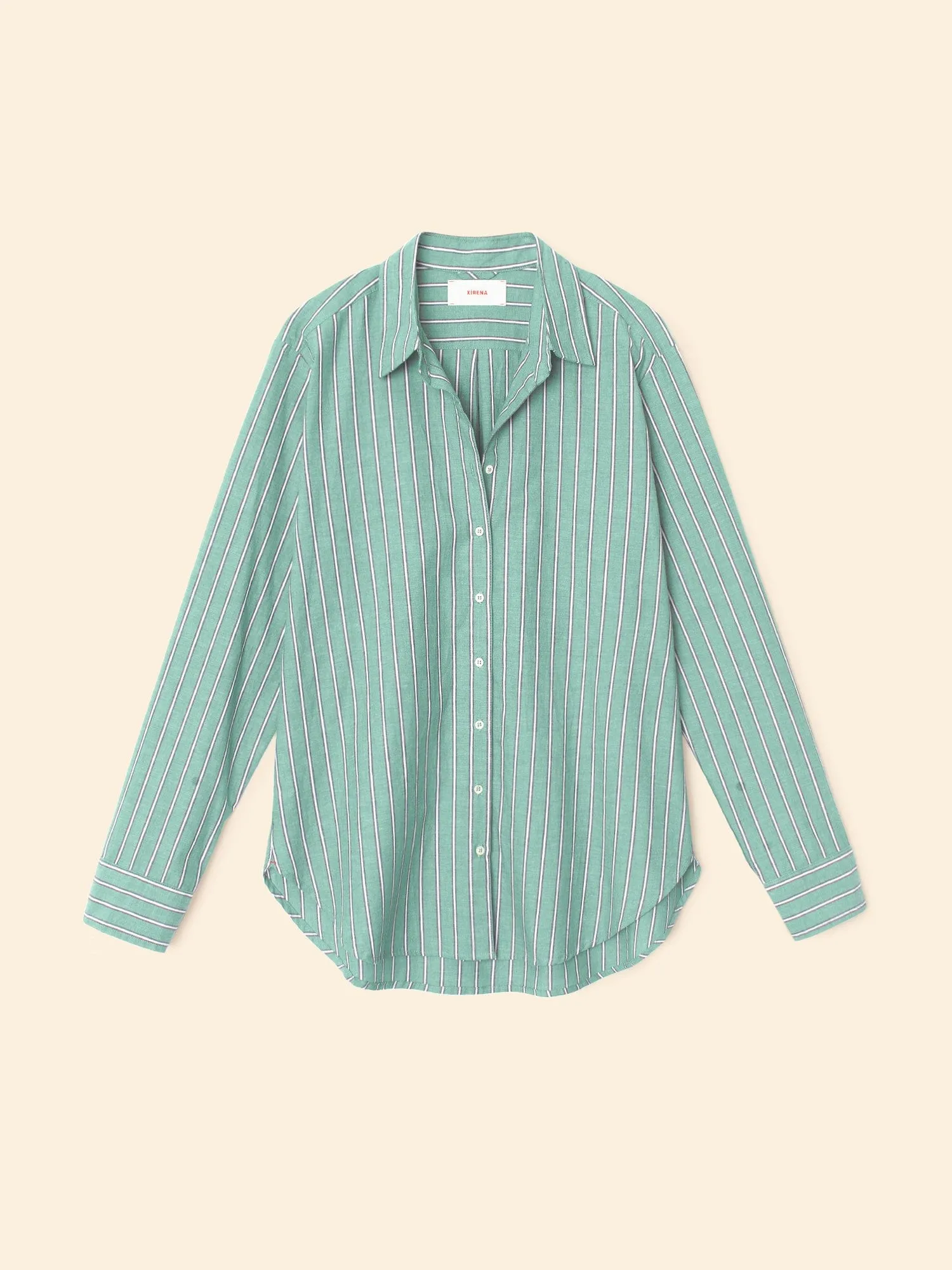 Cilantro Stripe Beau Shirt sold by XiRENA