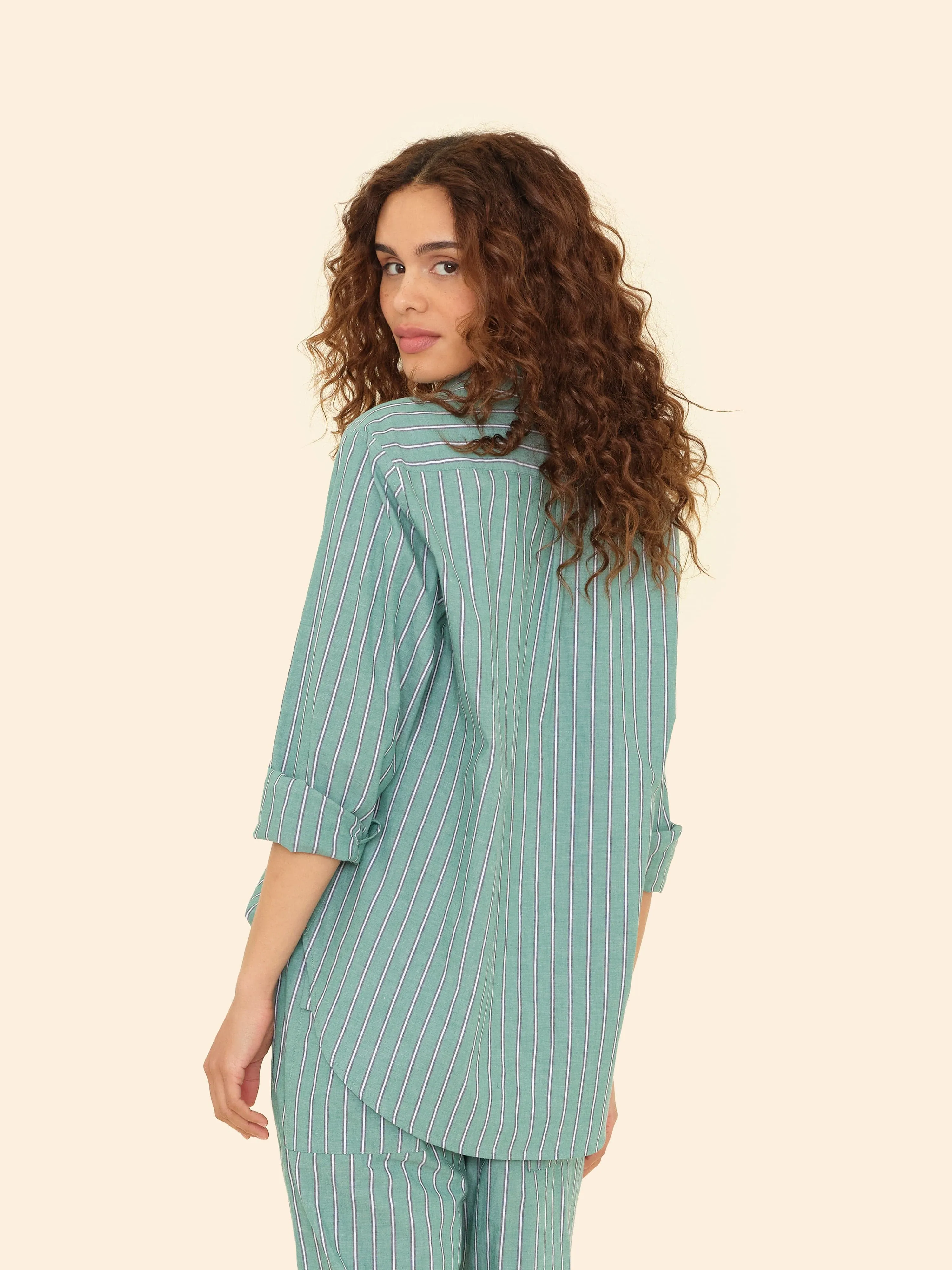 Cilantro Stripe Beau Shirt sold by XiRENA product image thumbnail 3