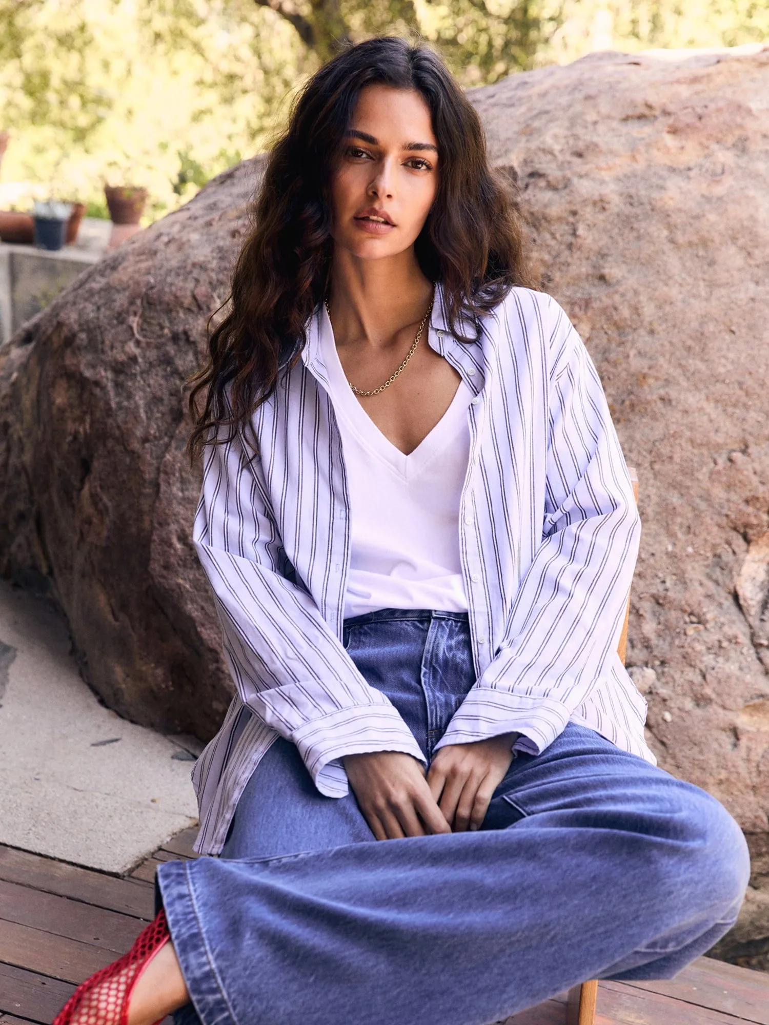 Cascade Stripe Beau Shirt sold by XiRENA product image thumbnail 2