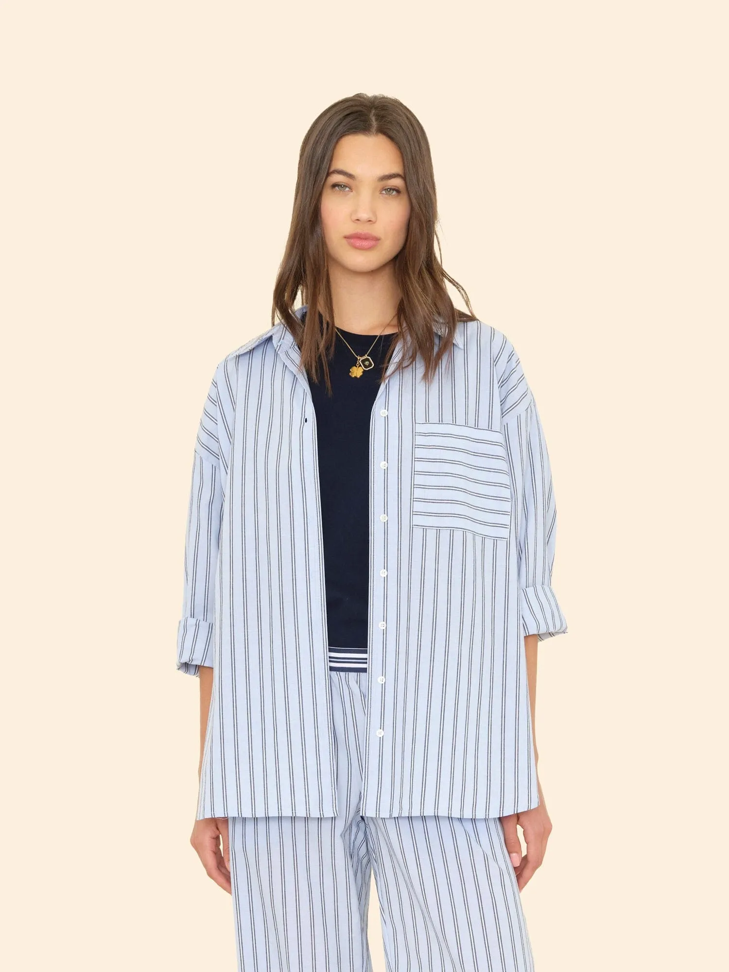 Cascade Stripe Sydney Shirt sold by XiRENA