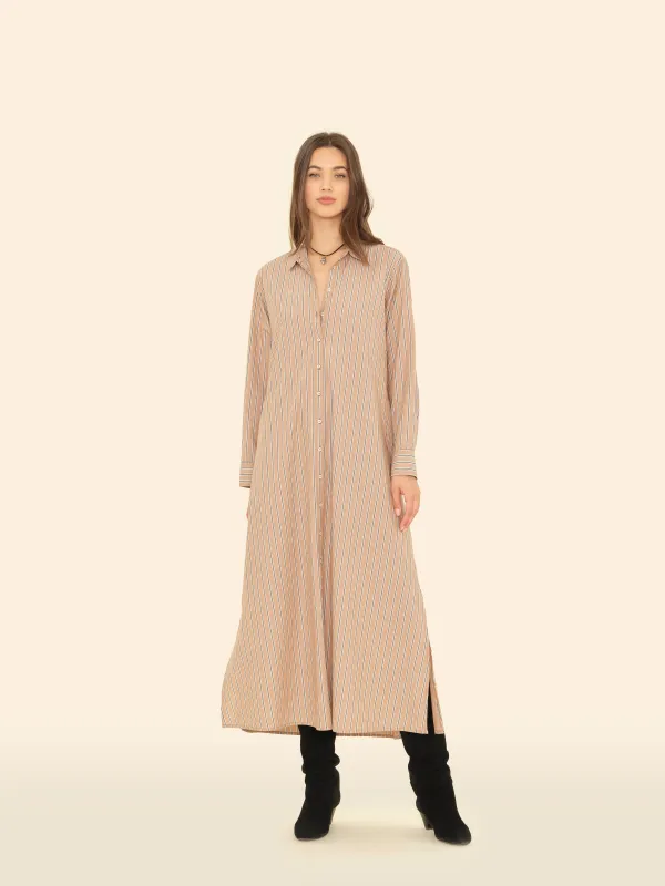 Toffee Stripe Boden Dress sold by XiRENA