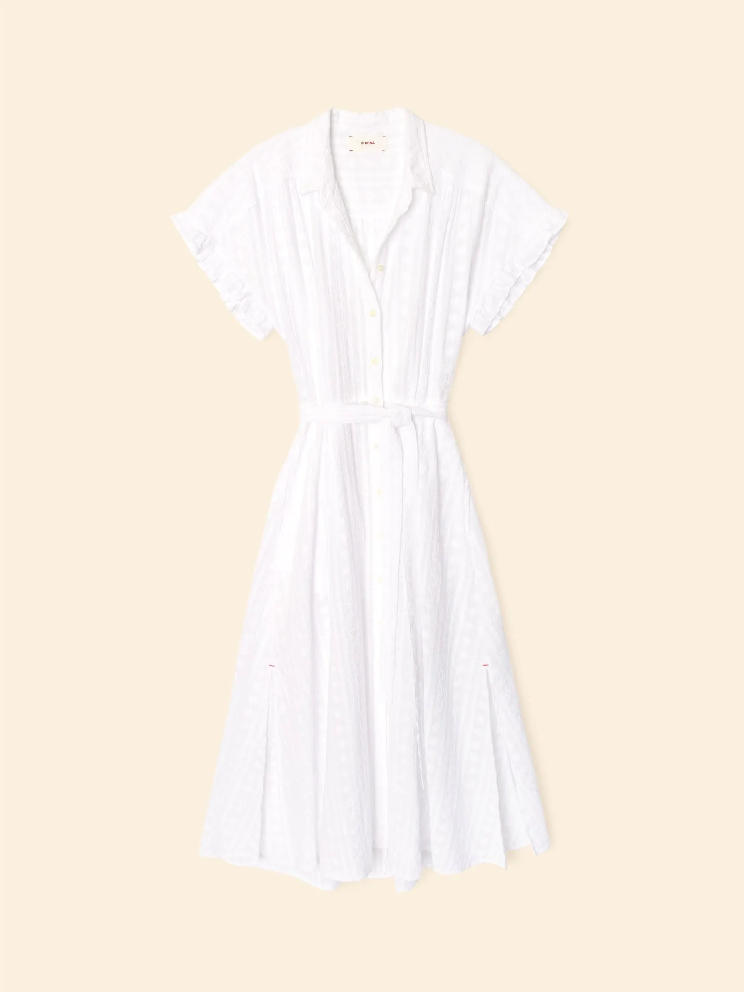 White Naya Embroidered Dress sold by XiRENA product image thumbnail 3