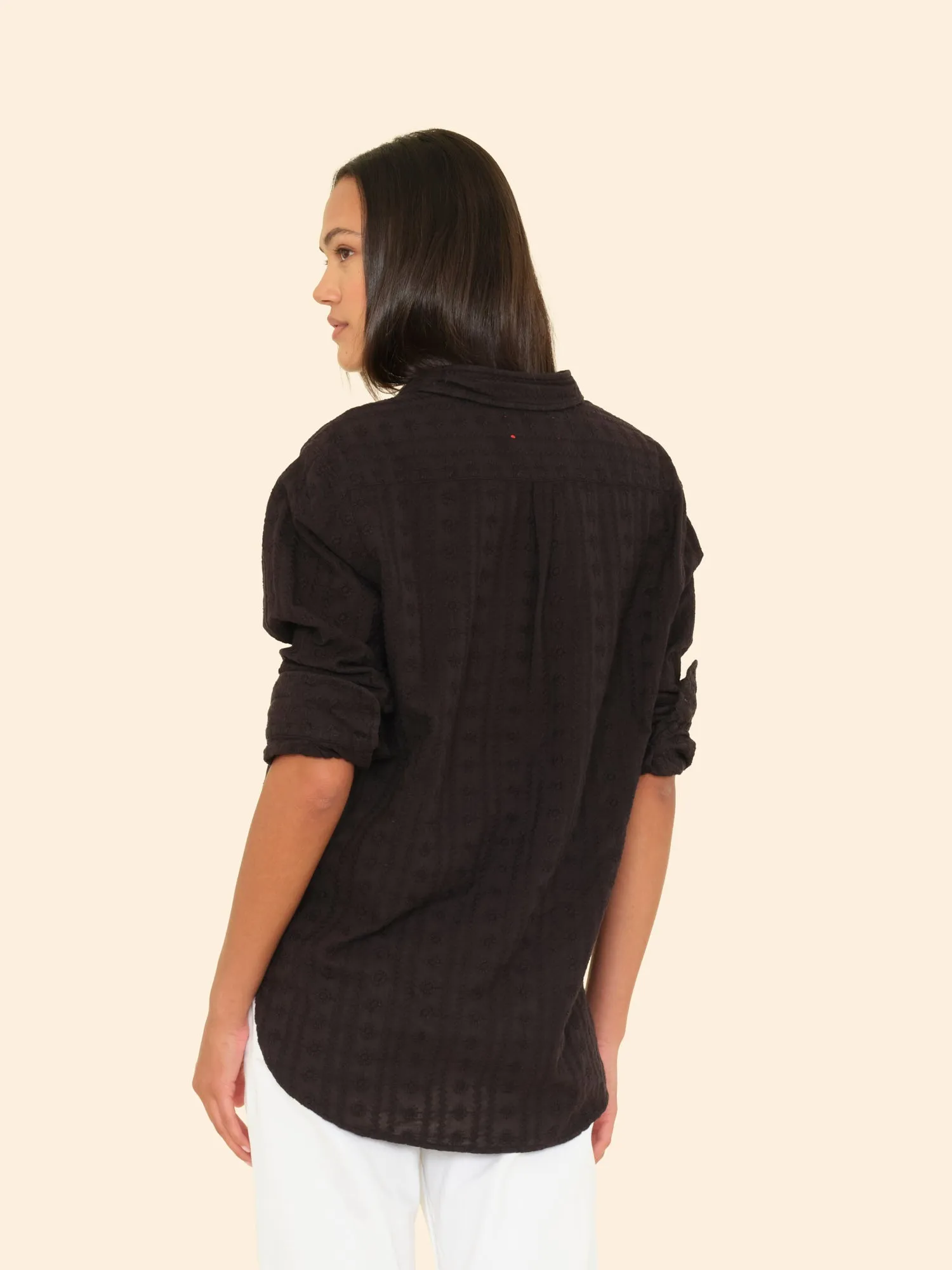 Black Beau Embroidered Shirt sold by XiRENA product image thumbnail 2